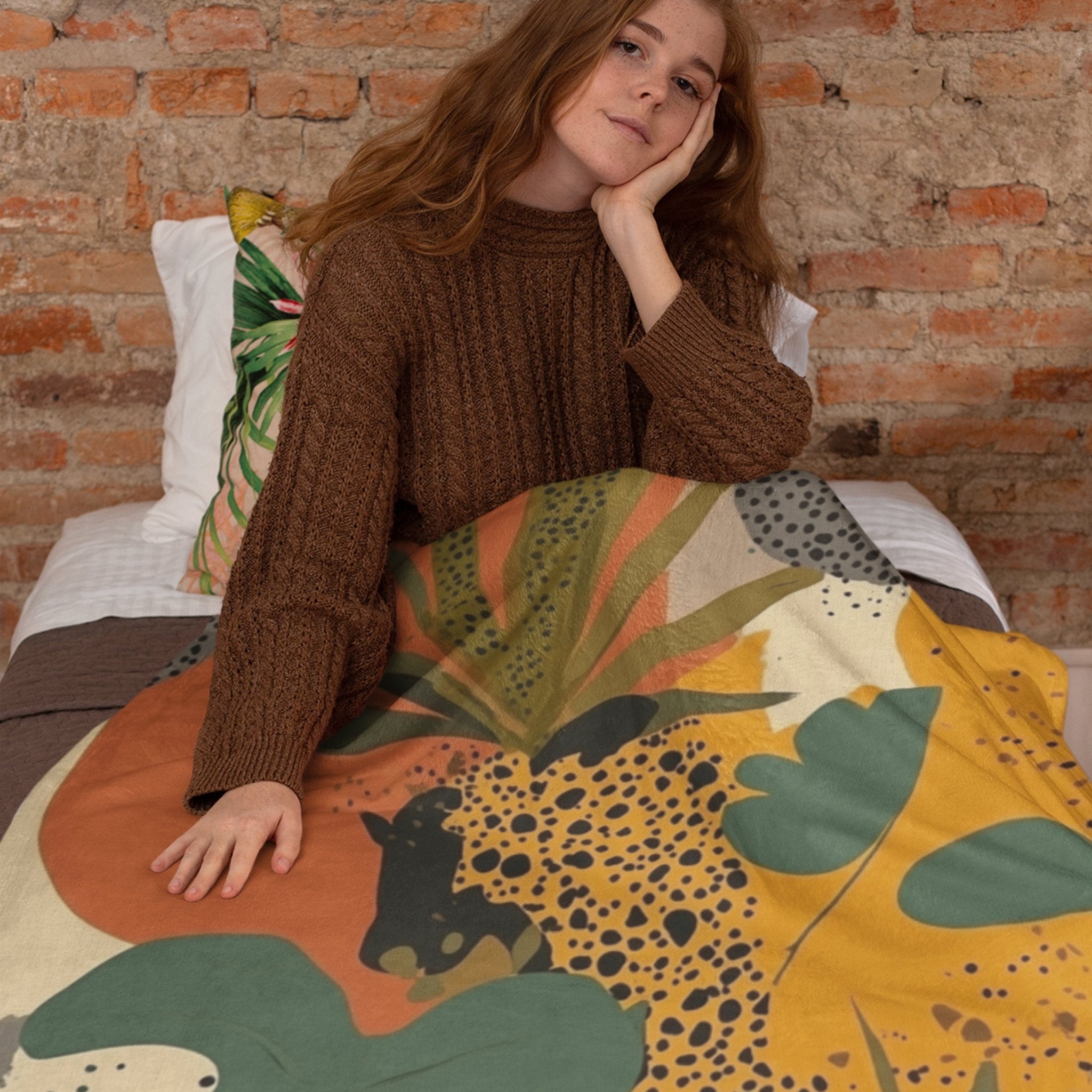 Vibrant African Inspired Blanket, Colourful Abstract Design Throw, Unique Artistic Blanket for Home Decor, Cozy and Stylish Cover - Craig Michael Design