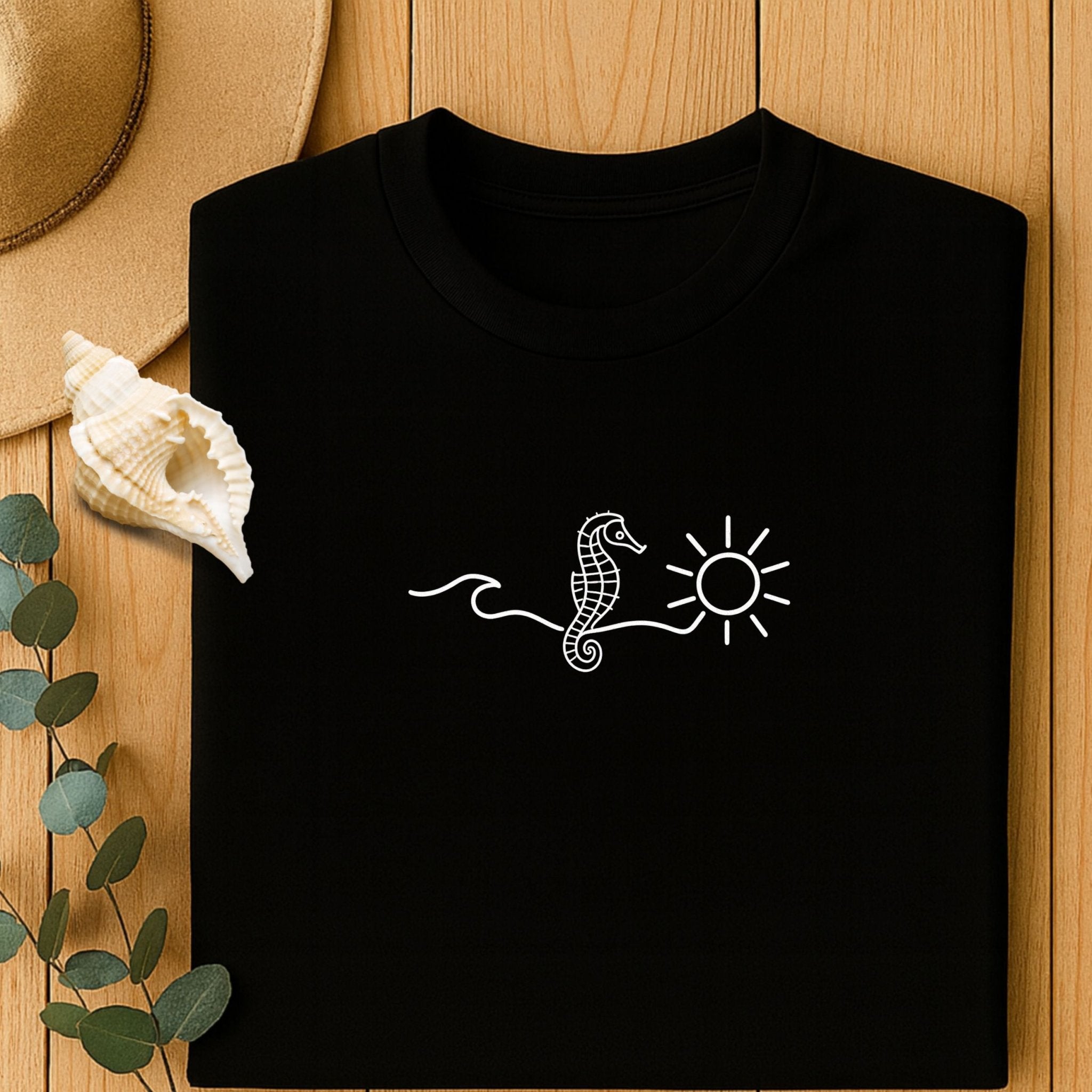Wave Seahorse Sun T-shirt, Summer Shirt - Craig Michael Design