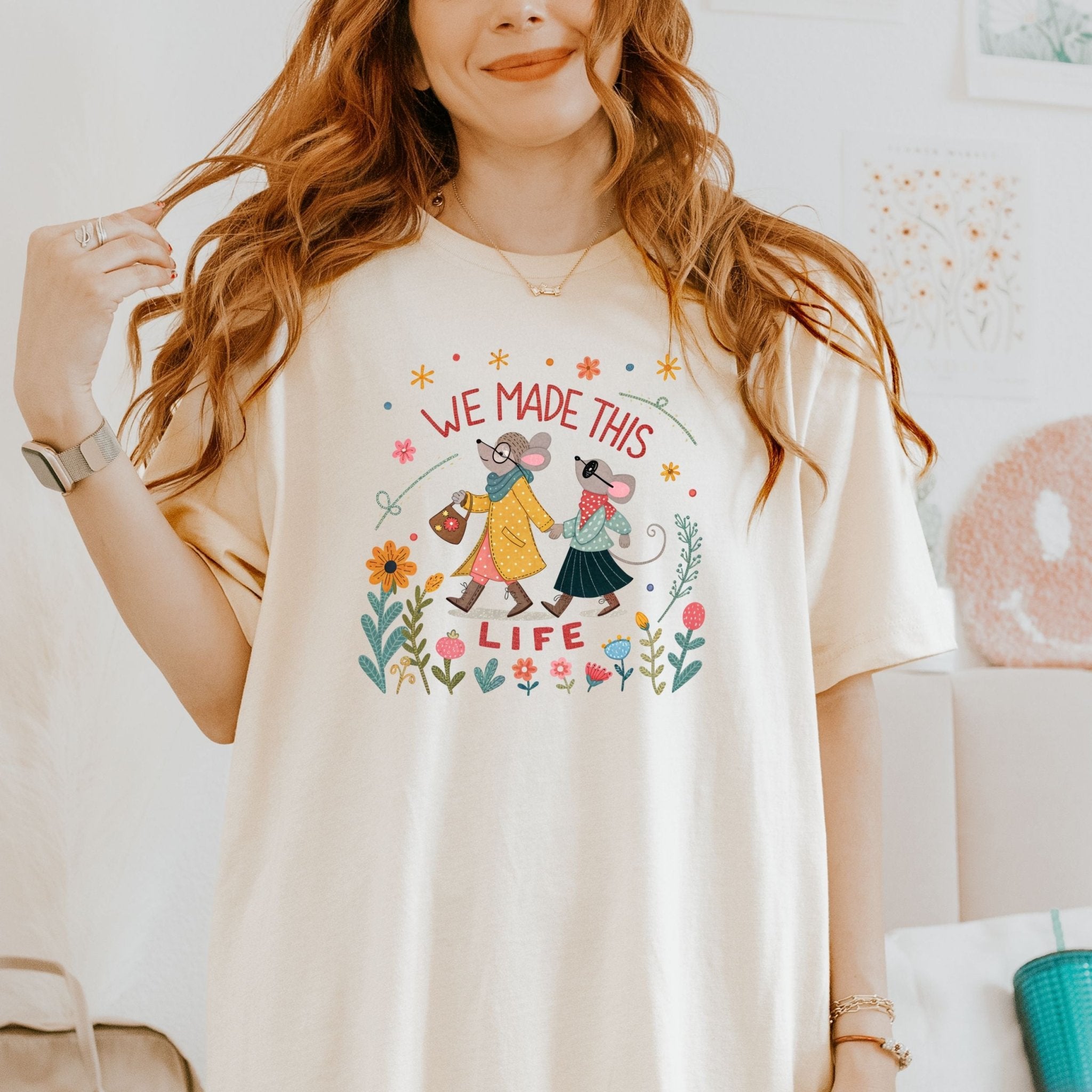 We Made This Life T-Shirt, Embroidered Style Duo Mums Tee - Craig Michael Design