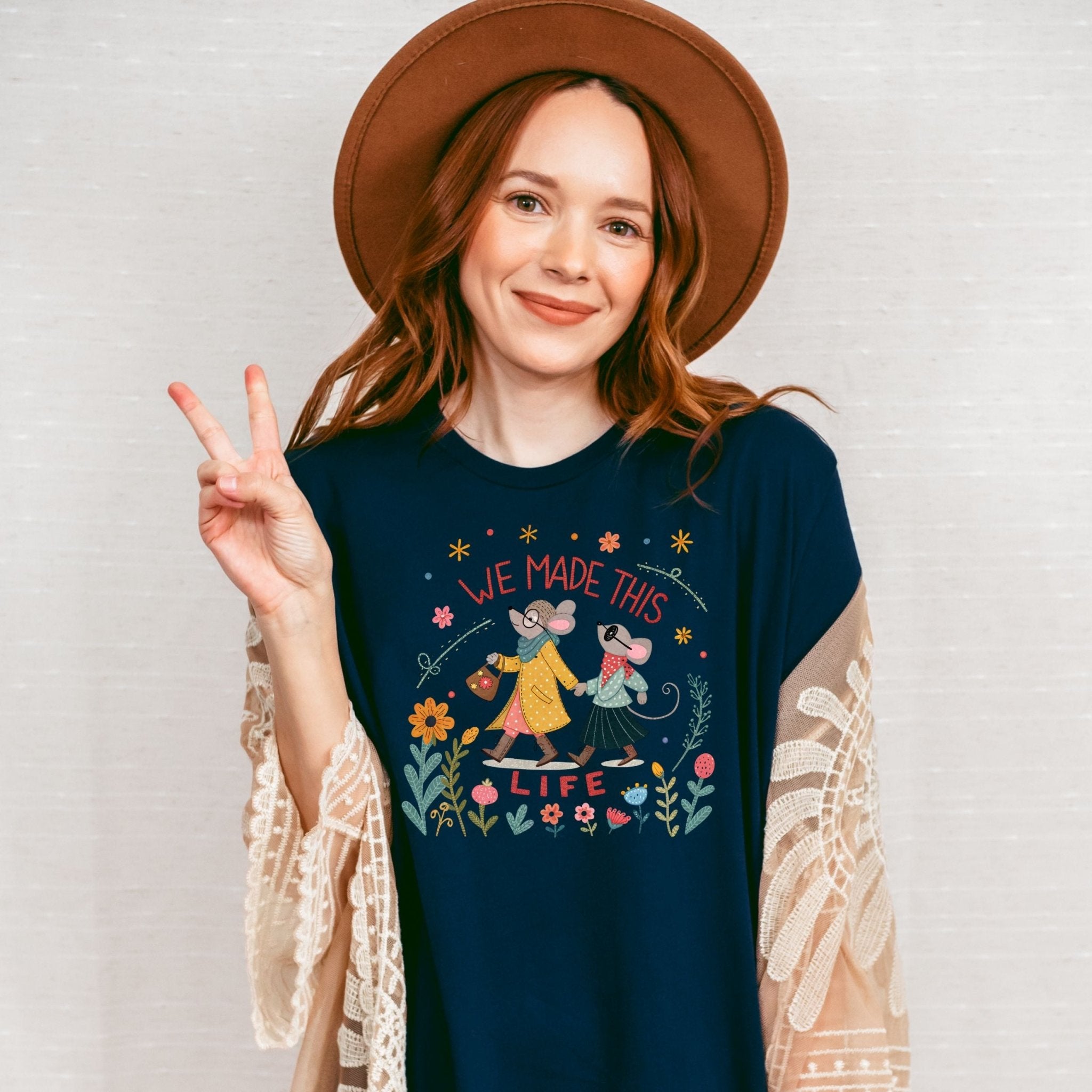 We Made This Life T-Shirt, Embroidered Style Duo Mums Tee - Craig Michael Design