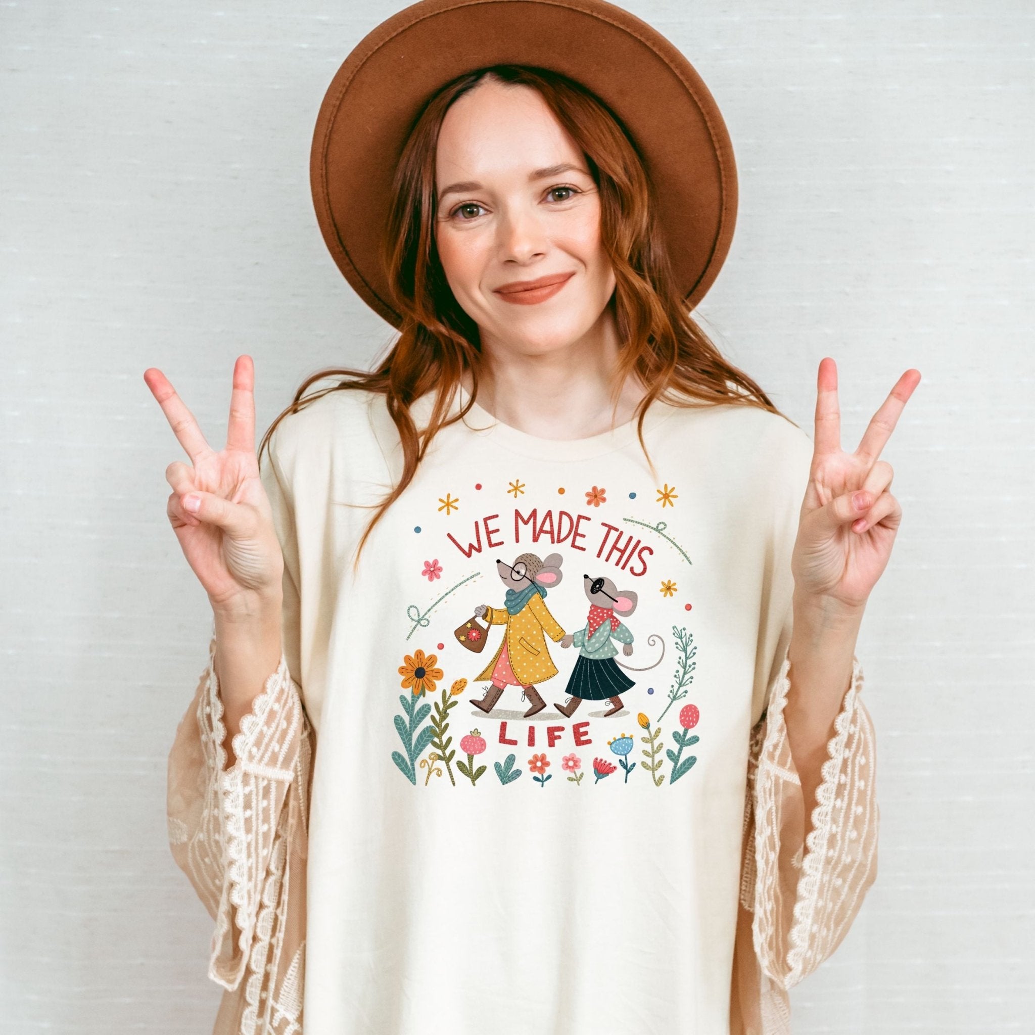 We Made This Life T-Shirt, Embroidered Style Duo Mums Tee - Craig Michael Design