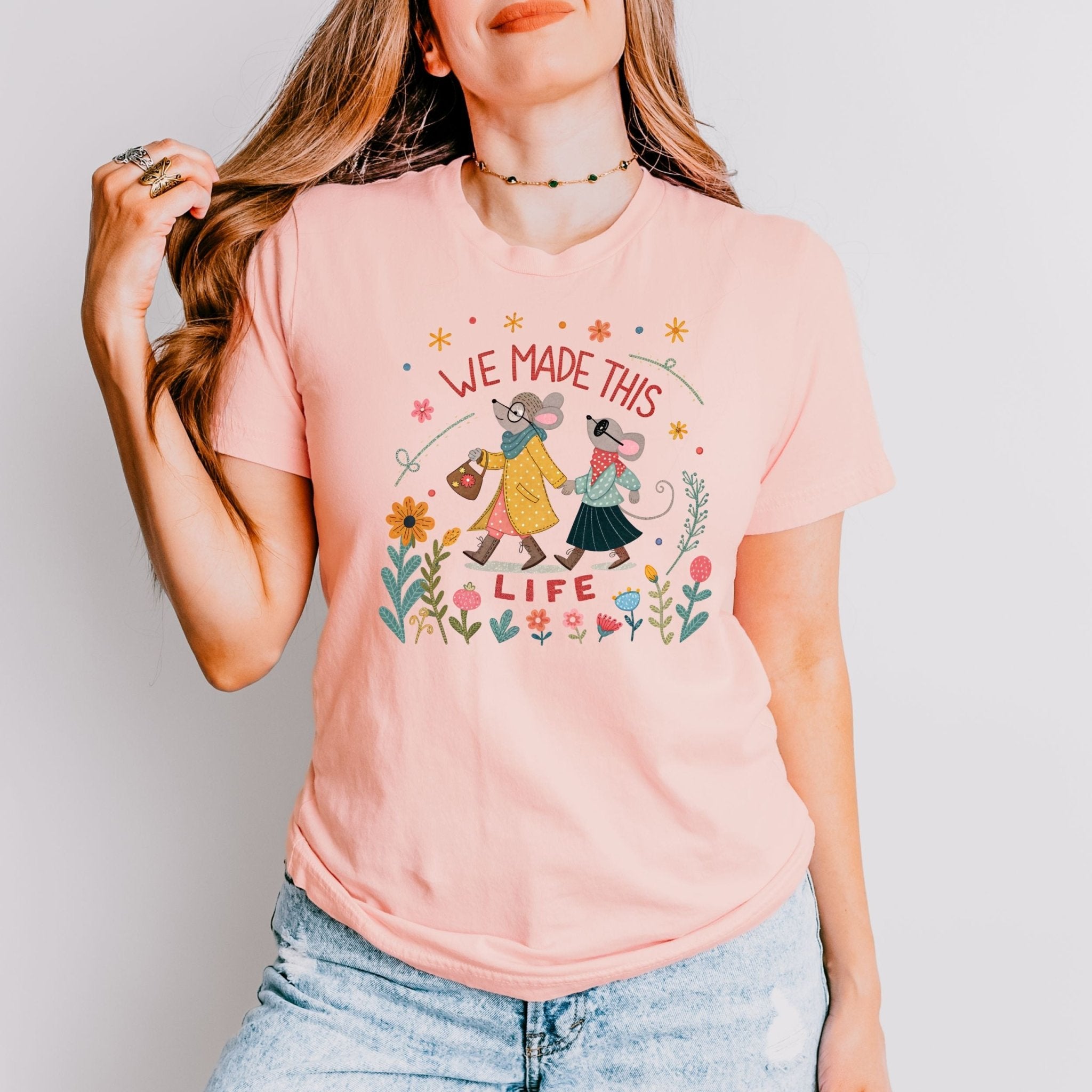 We Made This Life T-Shirt, Embroidered Style Duo Mums Tee - Craig Michael Design