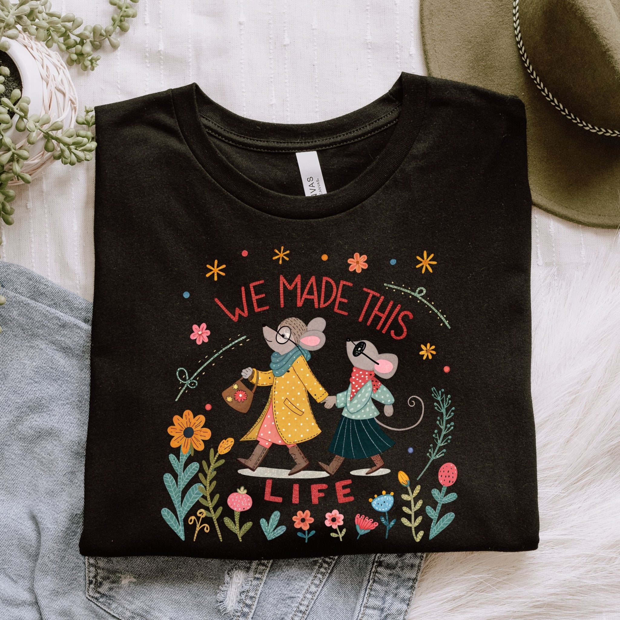 We Made This Life T-Shirt, Embroidered Style Duo Mums Tee - Craig Michael Design