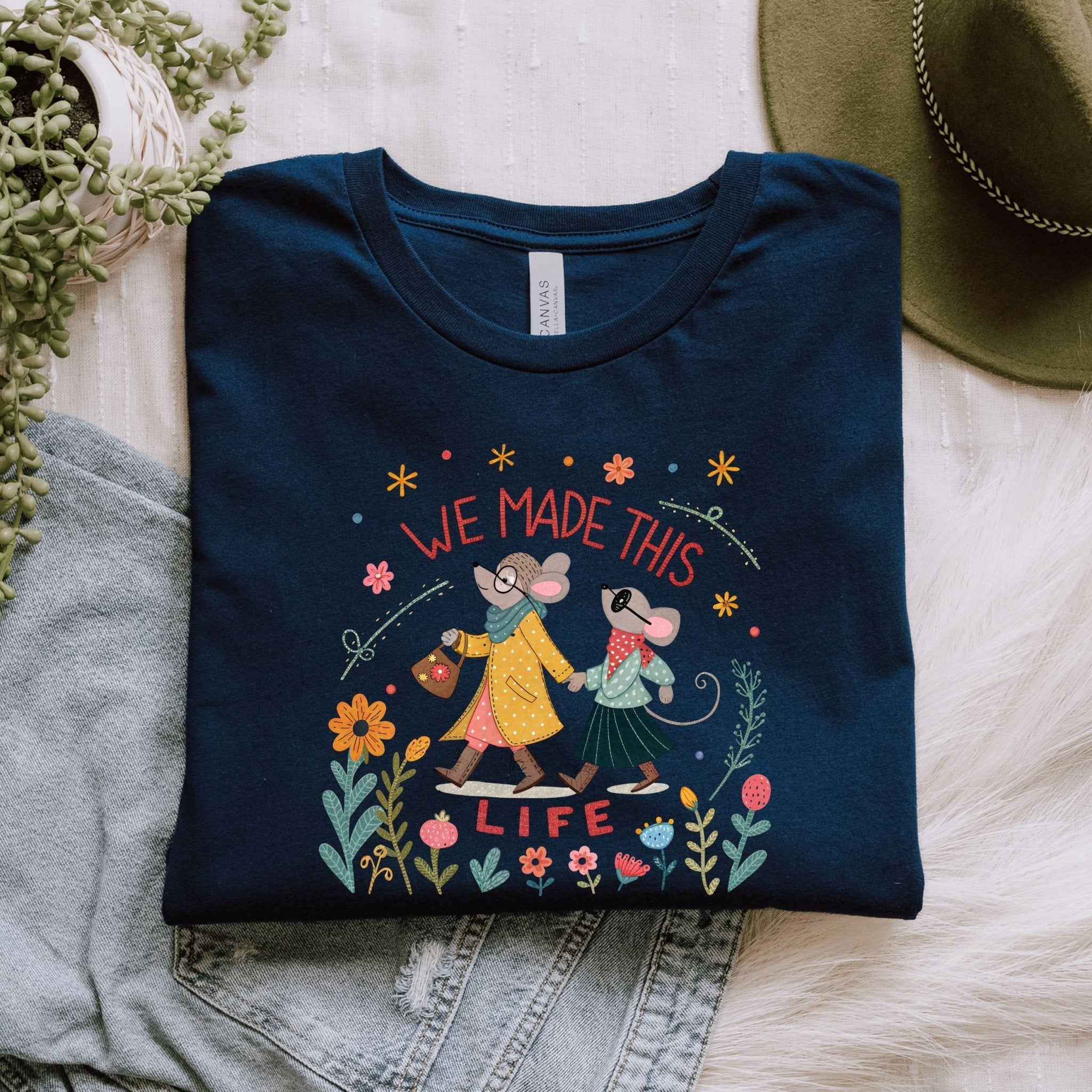 We Made This Life T-Shirt, Embroidered Style Duo Mums Tee - Craig Michael Design