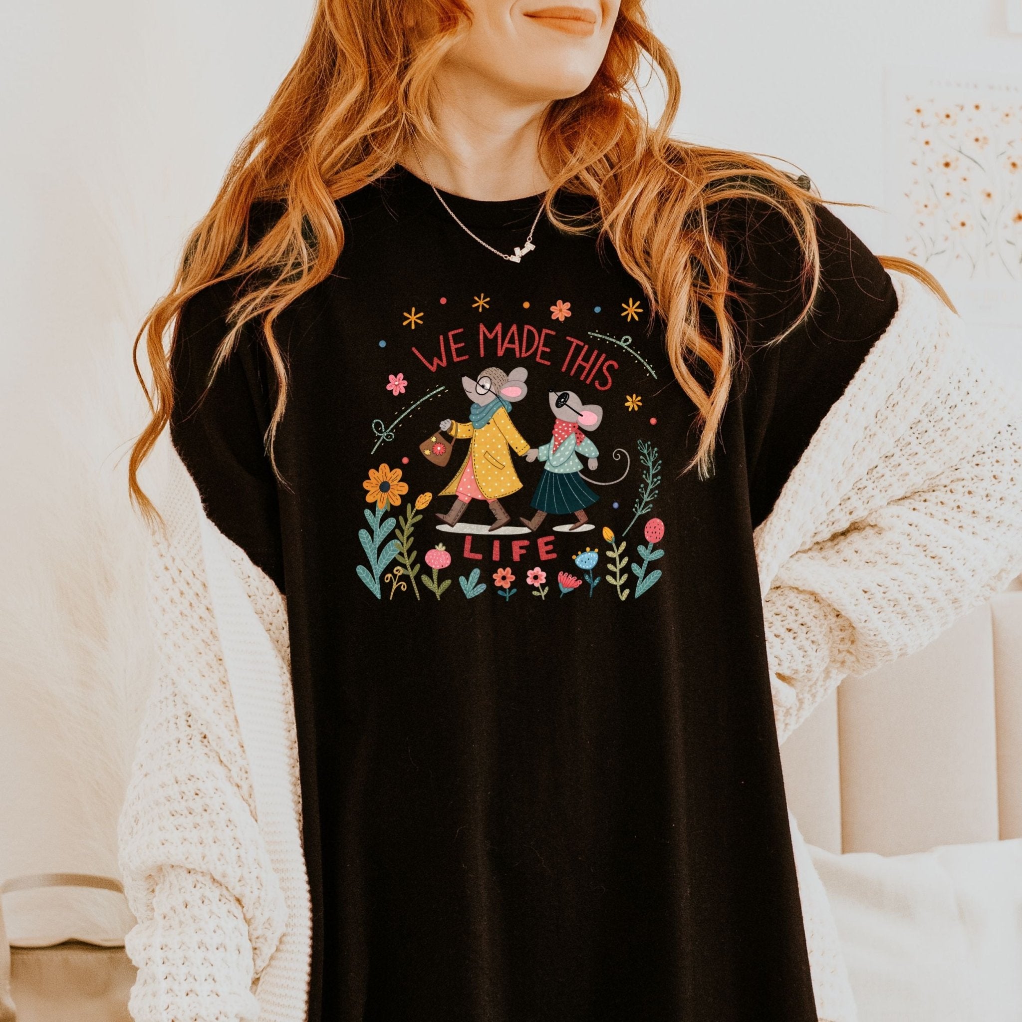 We Made This Life T-Shirt, Embroidered Style Duo Mums Tee - Craig Michael Design