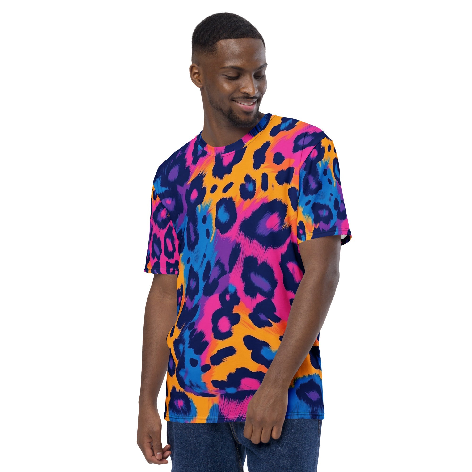 Wild Instinct – Abstract Leopard Print T-Shirt - Craig Michael Design