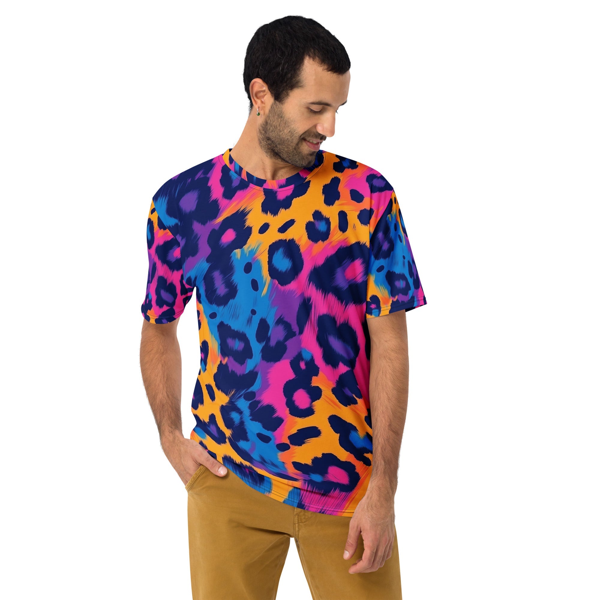 Wild Instinct – Abstract Leopard Print T-Shirt - Craig Michael Design