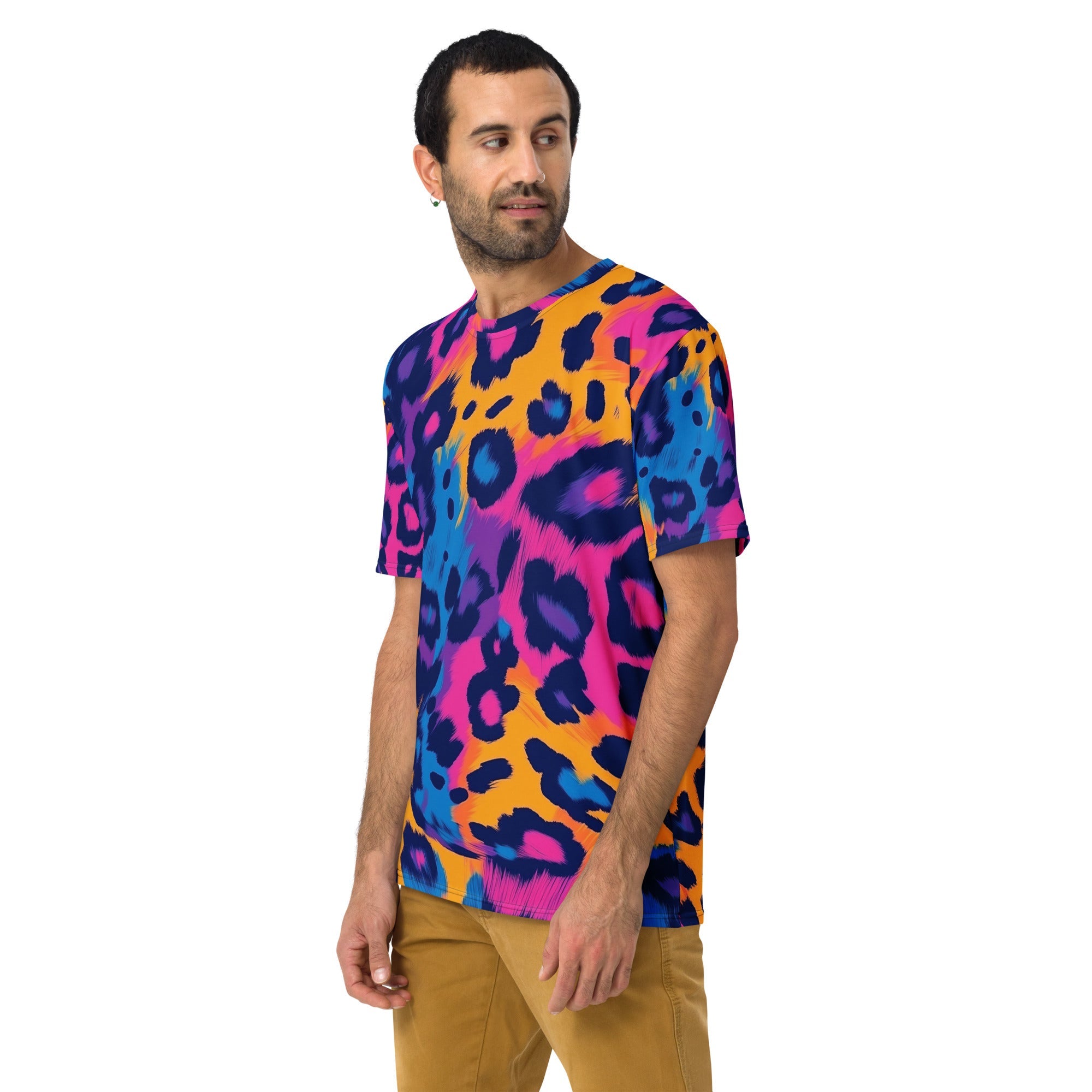 Wild Instinct – Abstract Leopard Print T-Shirt - Craig Michael Design