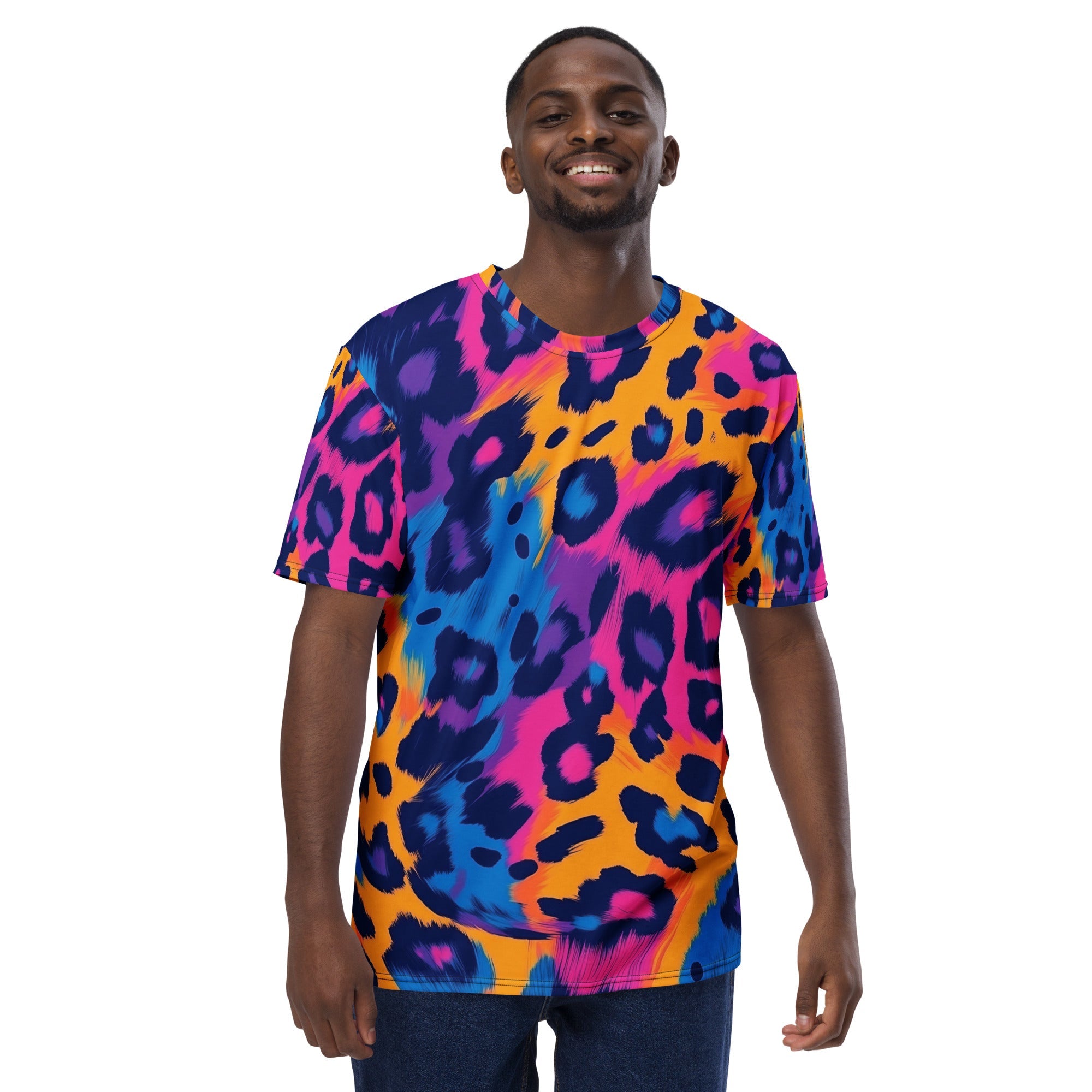 Wild Instinct – Abstract Leopard Print T-Shirt - Craig Michael Design