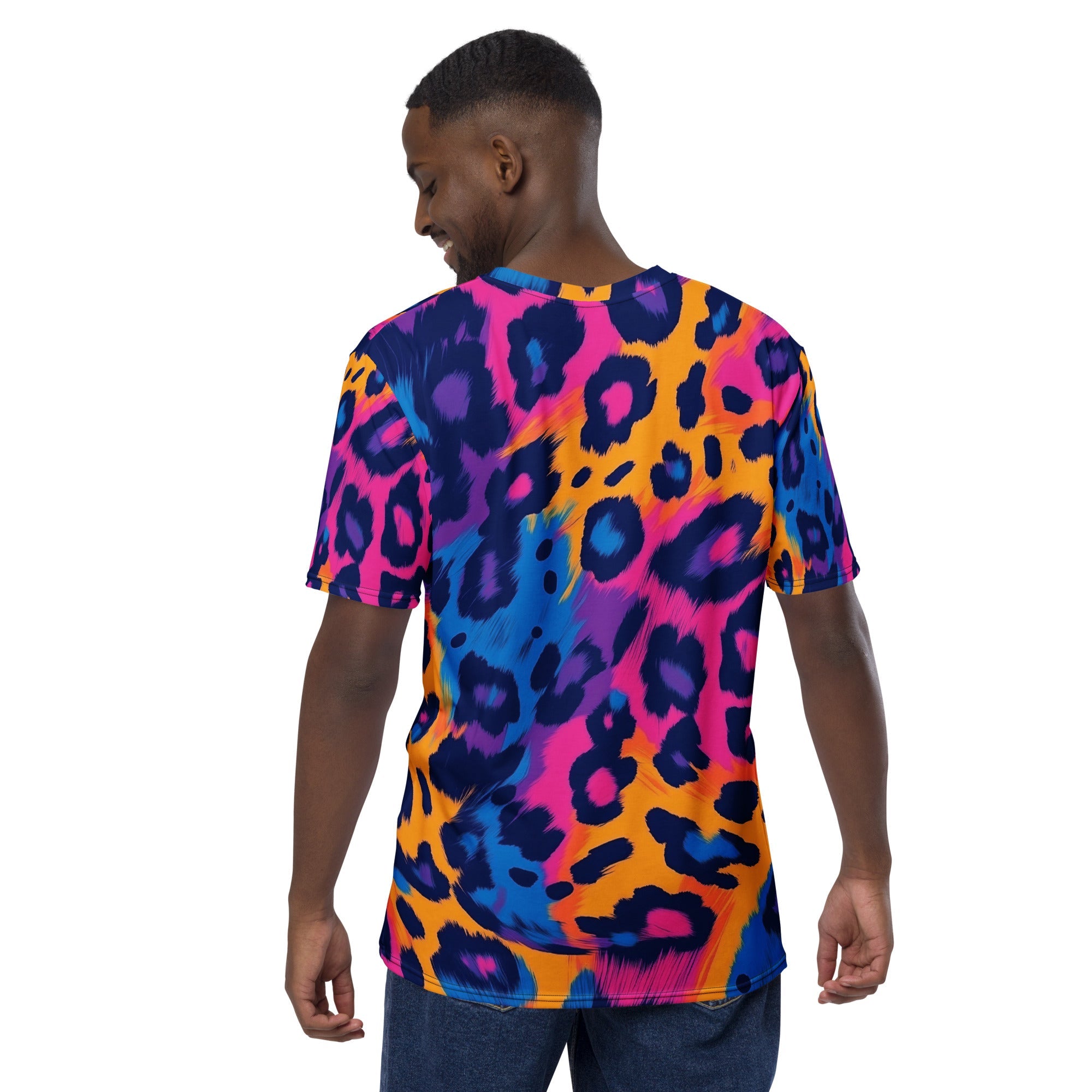 Wild Instinct – Abstract Leopard Print T-Shirt - Craig Michael Design