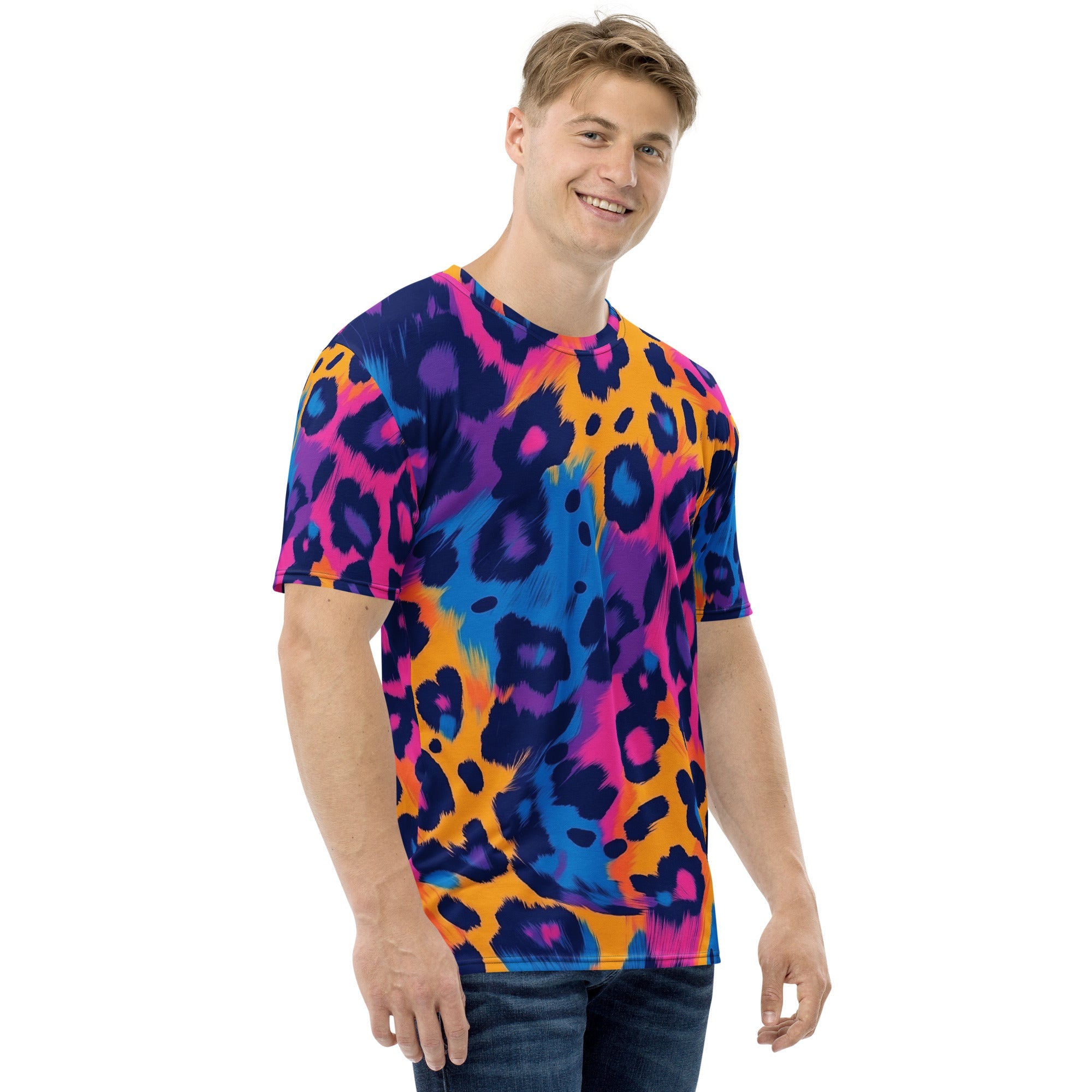 Wild Instinct – Abstract Leopard Print T-Shirt - Craig Michael Design