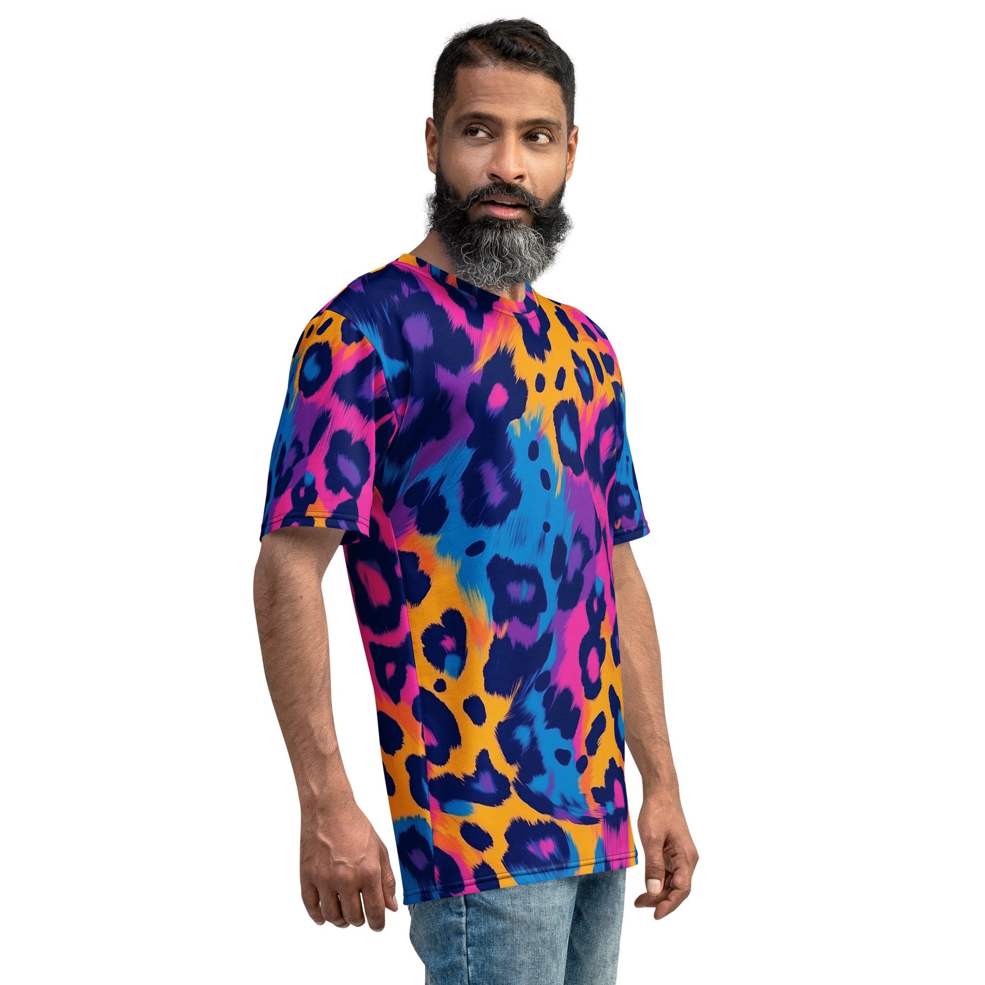 Wild Instinct – Abstract Leopard Print T-Shirt - Craig Michael Design