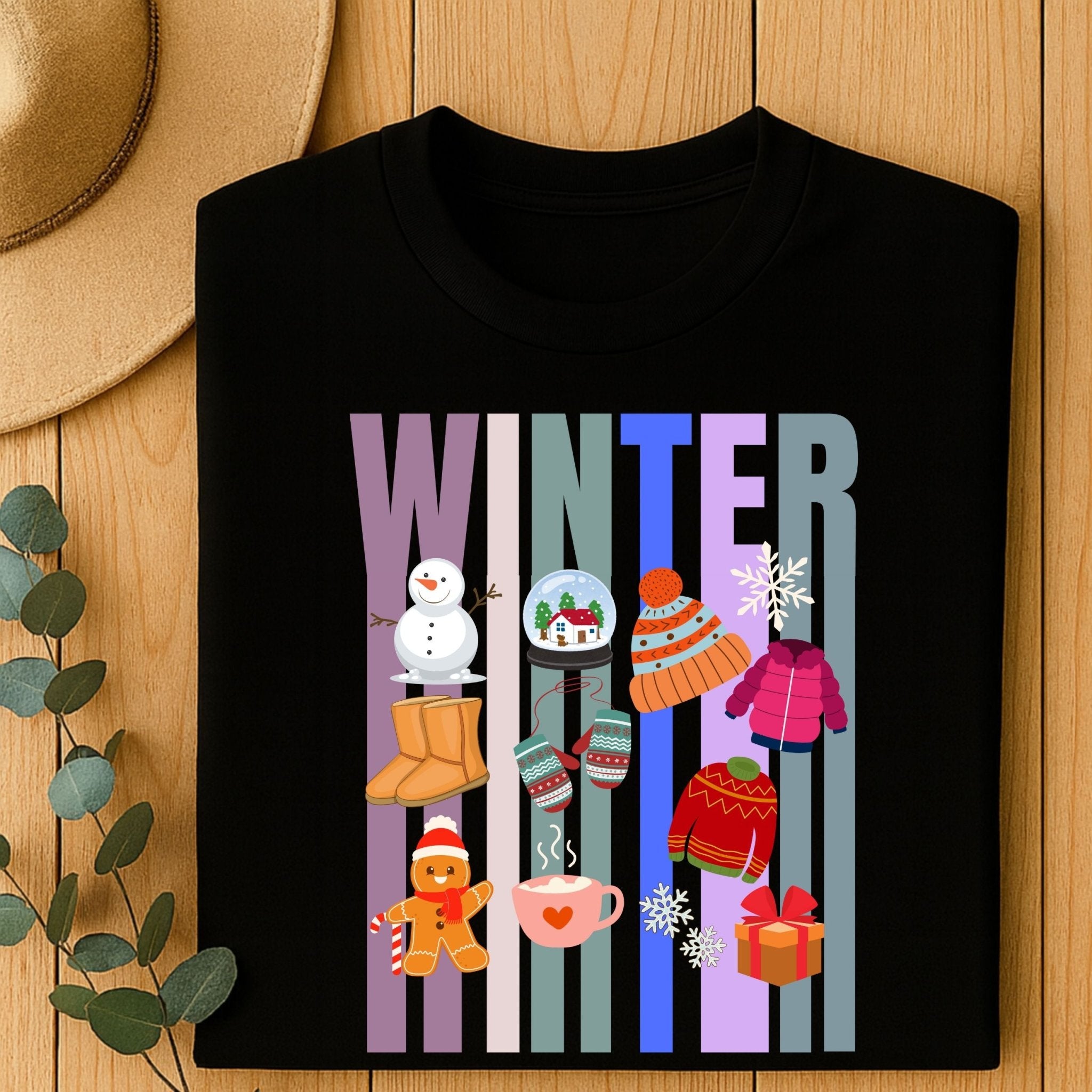 Winter Shirt Christmas Tee, Cozy Snowman Hot Cocoa Graphic Top, Holiday Gift - Craig Michael Design
