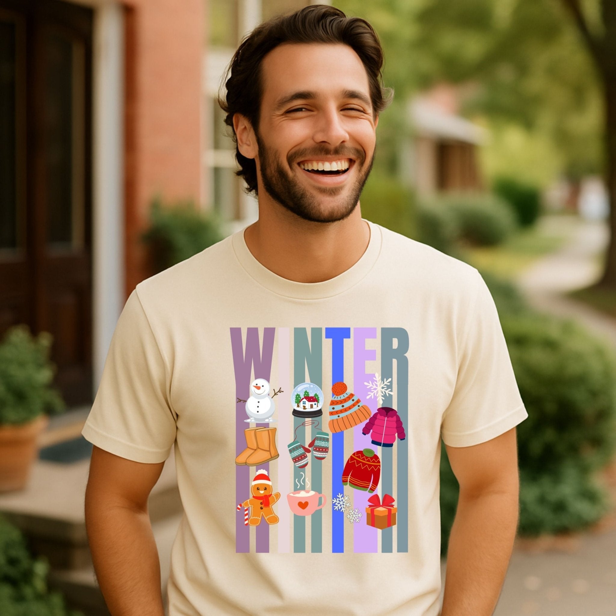 Winter Shirt Christmas Tee, Cozy Snowman Hot Cocoa Graphic Top, Holiday Gift - Craig Michael Design