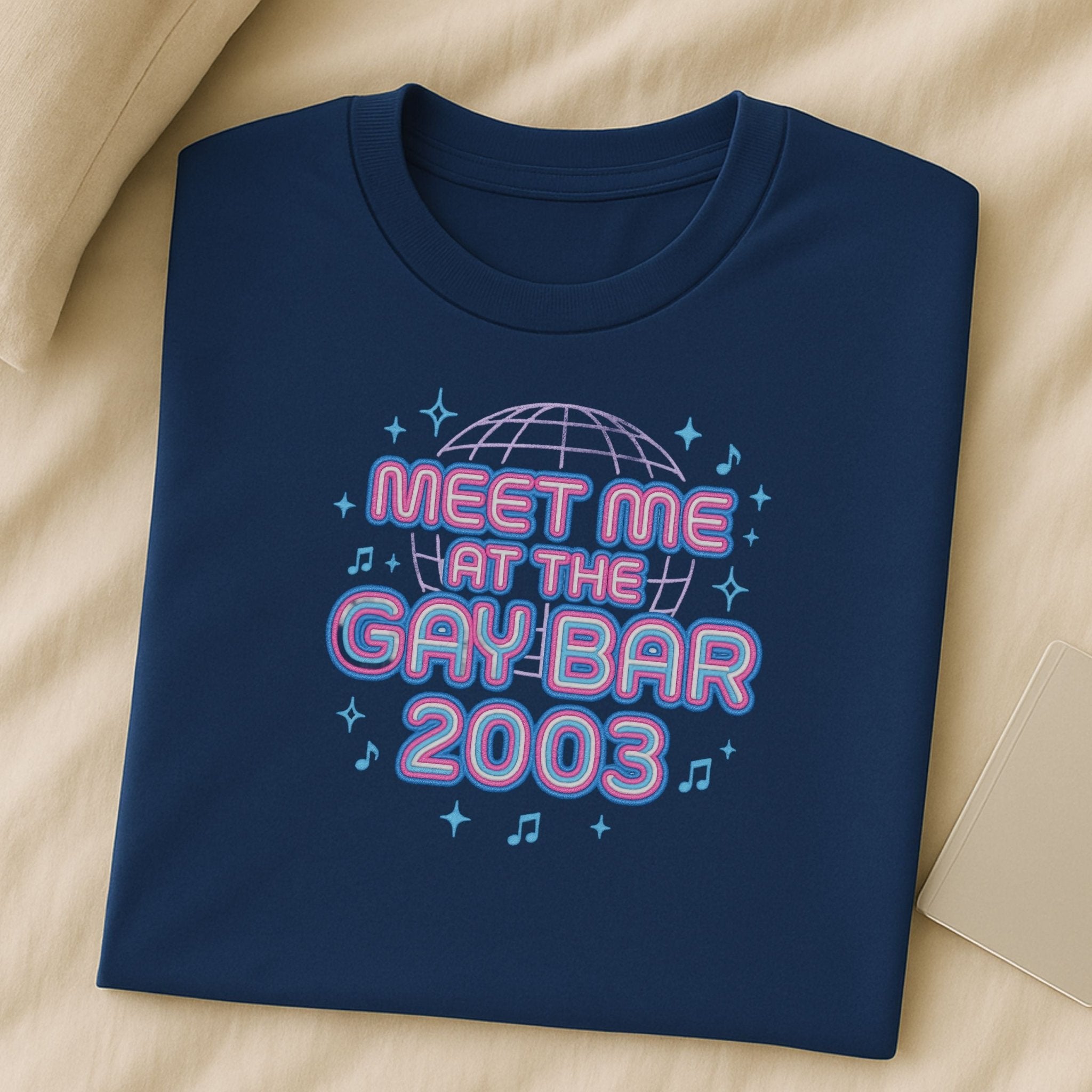 Y2K Gay Club T-Shirt, Retro Dance Party Tee, Meet Me at the Gay Bar 2003 Shirt - Craig Michael Design