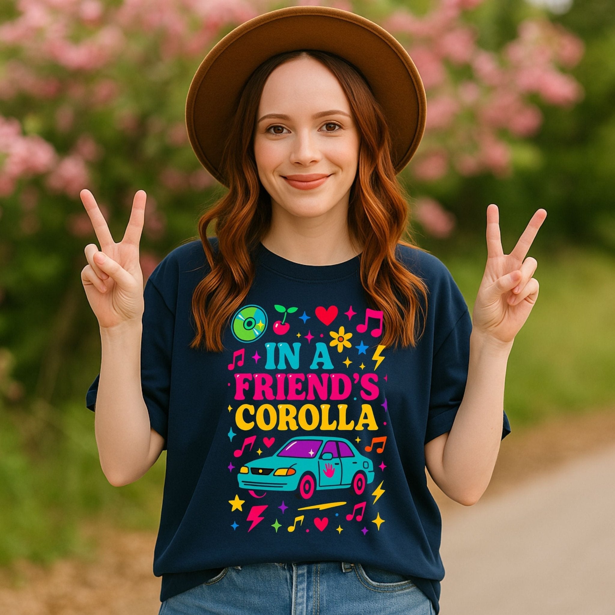 Y2K Graphic Tee, 2000s Nostalgia Shirt, Funny Gen Z T-Shirt, 'In a friend's Corolla' - Craig Michael Design