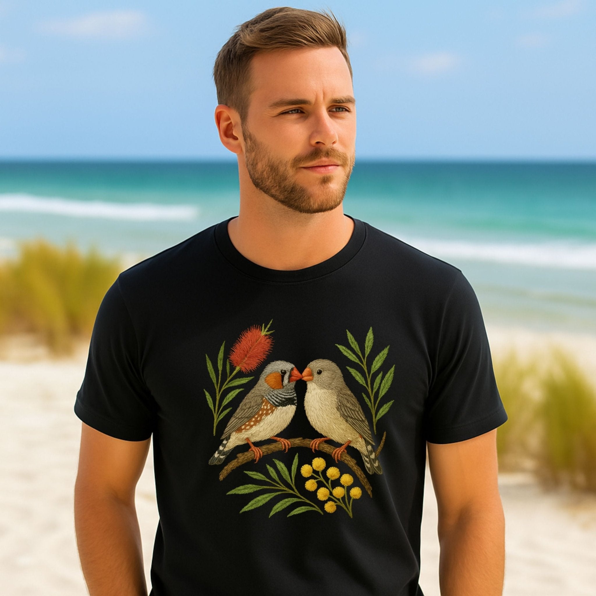 Zebra Finch T-Shirt – Australian Native Bird Collection - Craig Michael Design