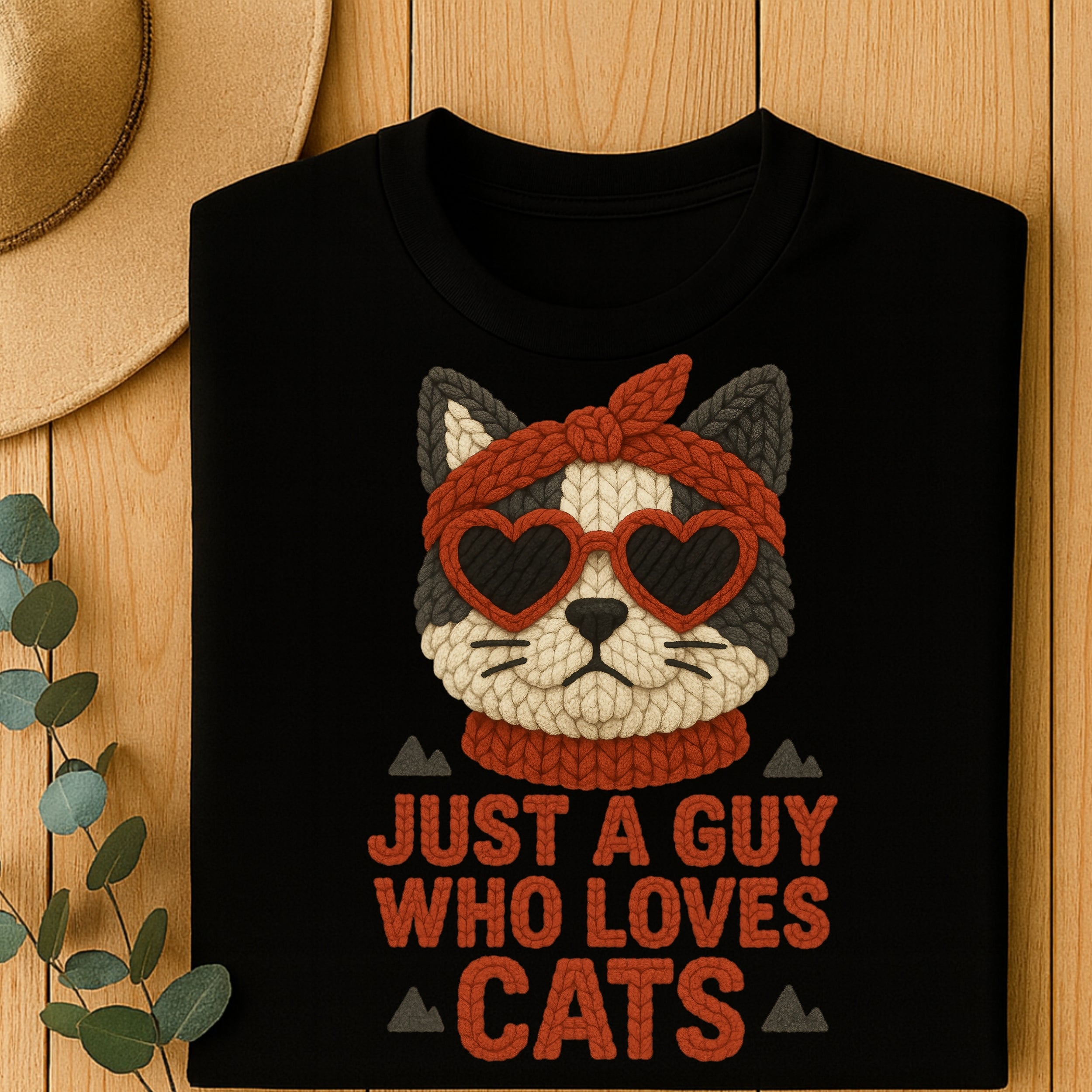 Just A Guy Who Loves Cats Graphic T-shirt Design