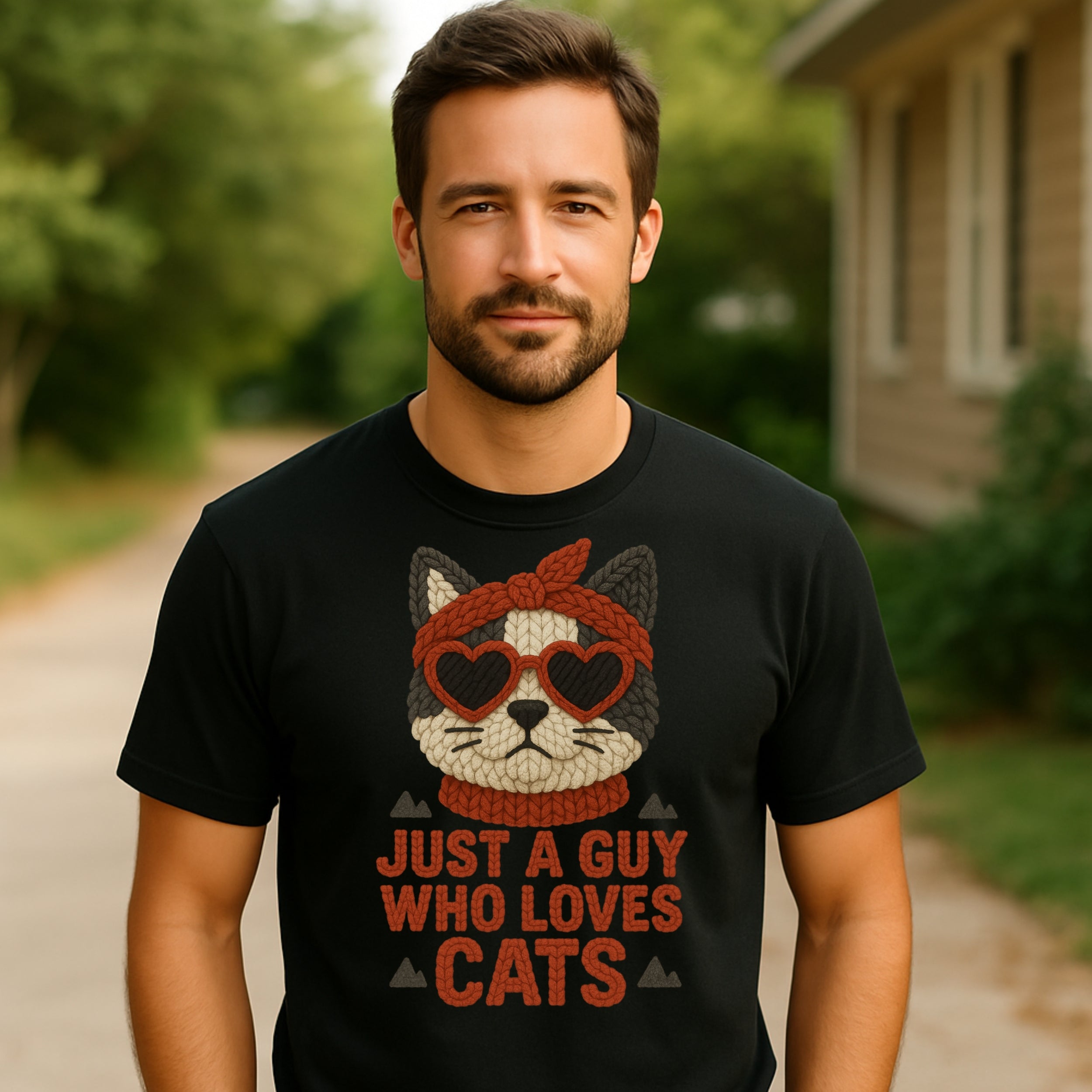 Just A Guy Who Loves Cats Graphic T-Shirt