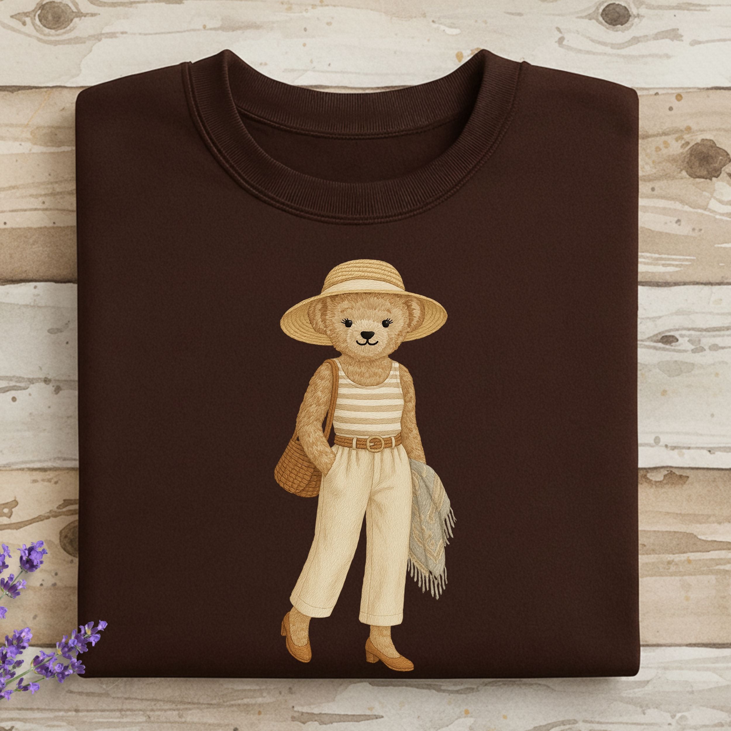 Cozy Chic Teddy Bear with Hat T-shirt
