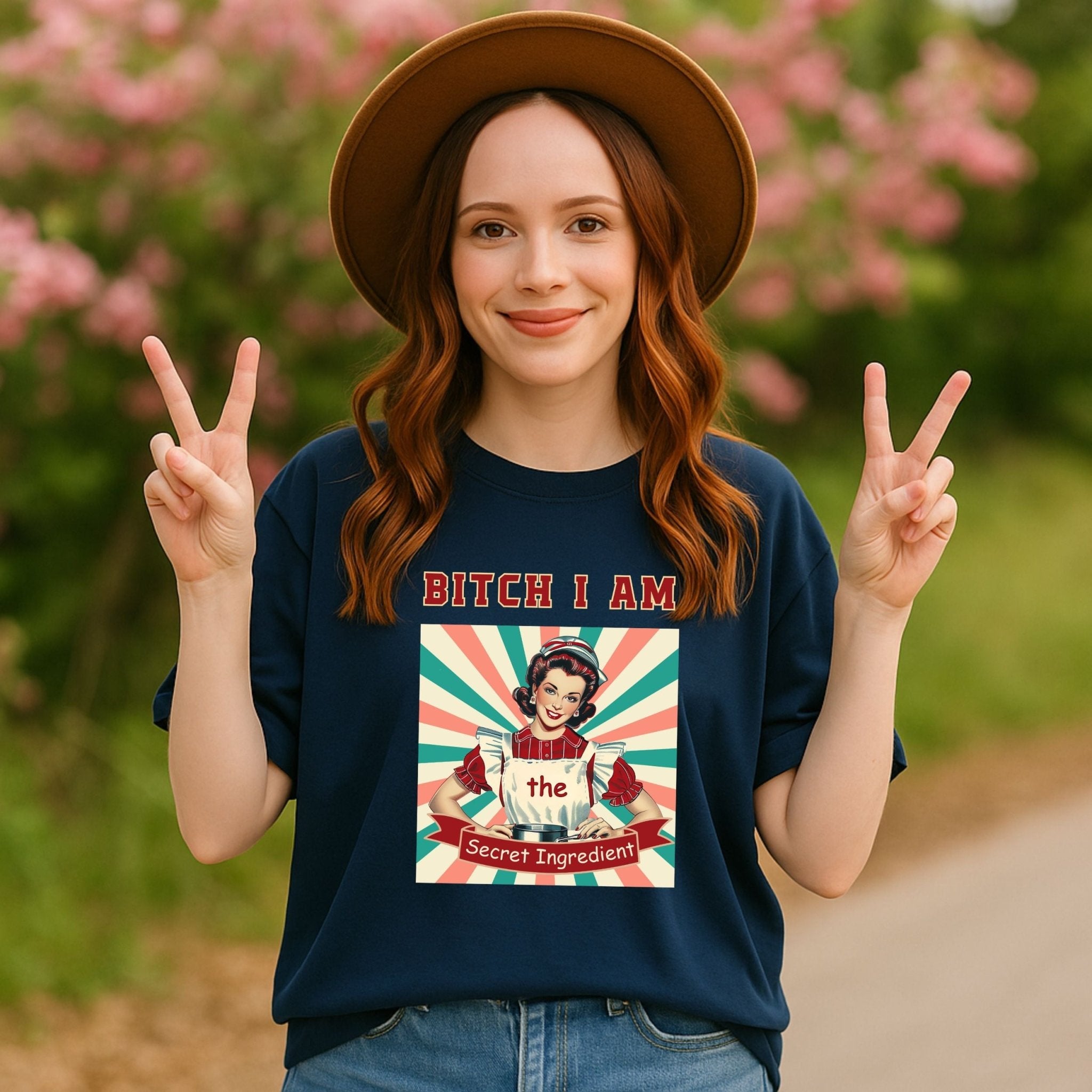 1950s Funny Pin - Up T-Shirt, Bitch I Am the Secret Ingredient Tee - Craig Michael Design