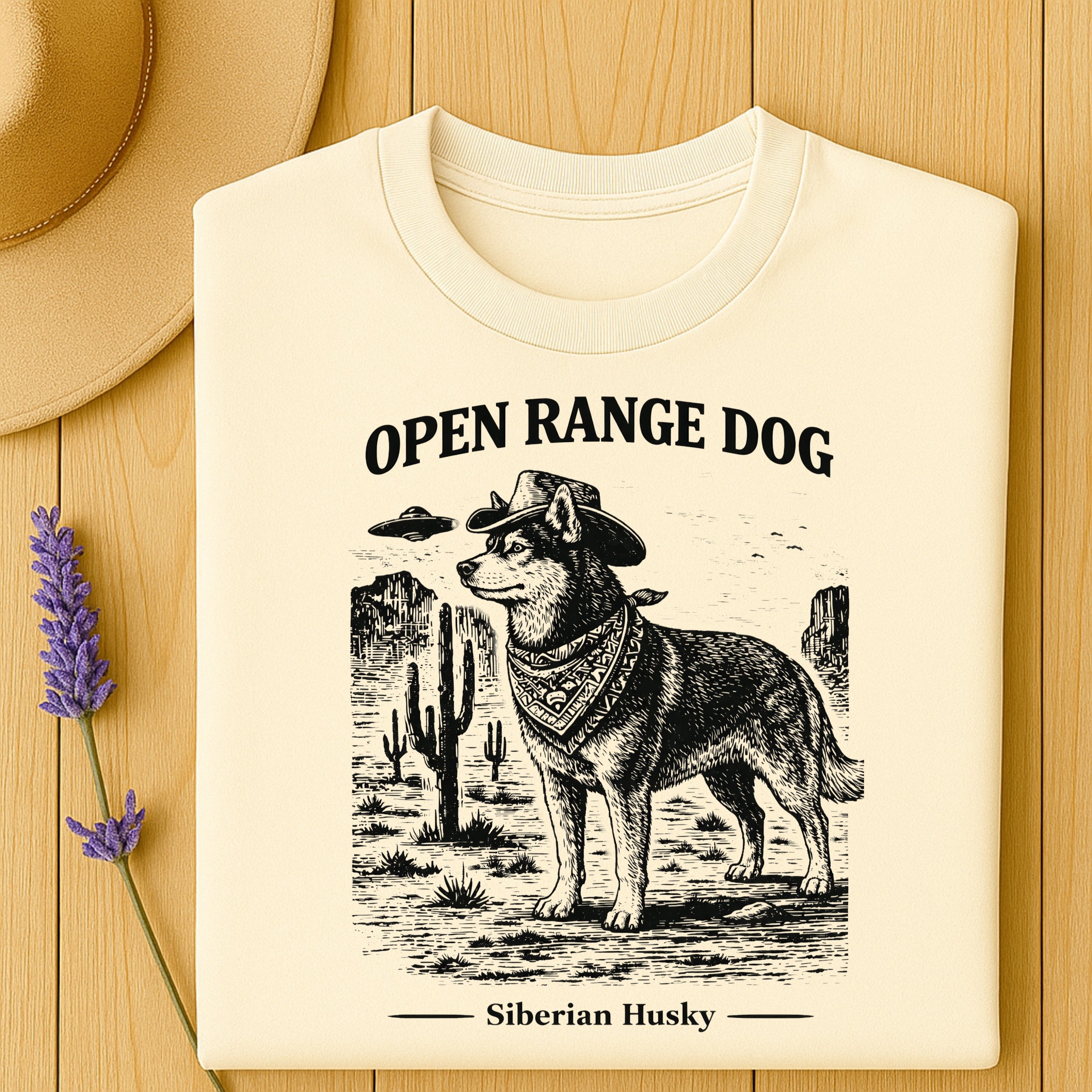 Open Range Dog Siberian Husky Scenic T-Shirt