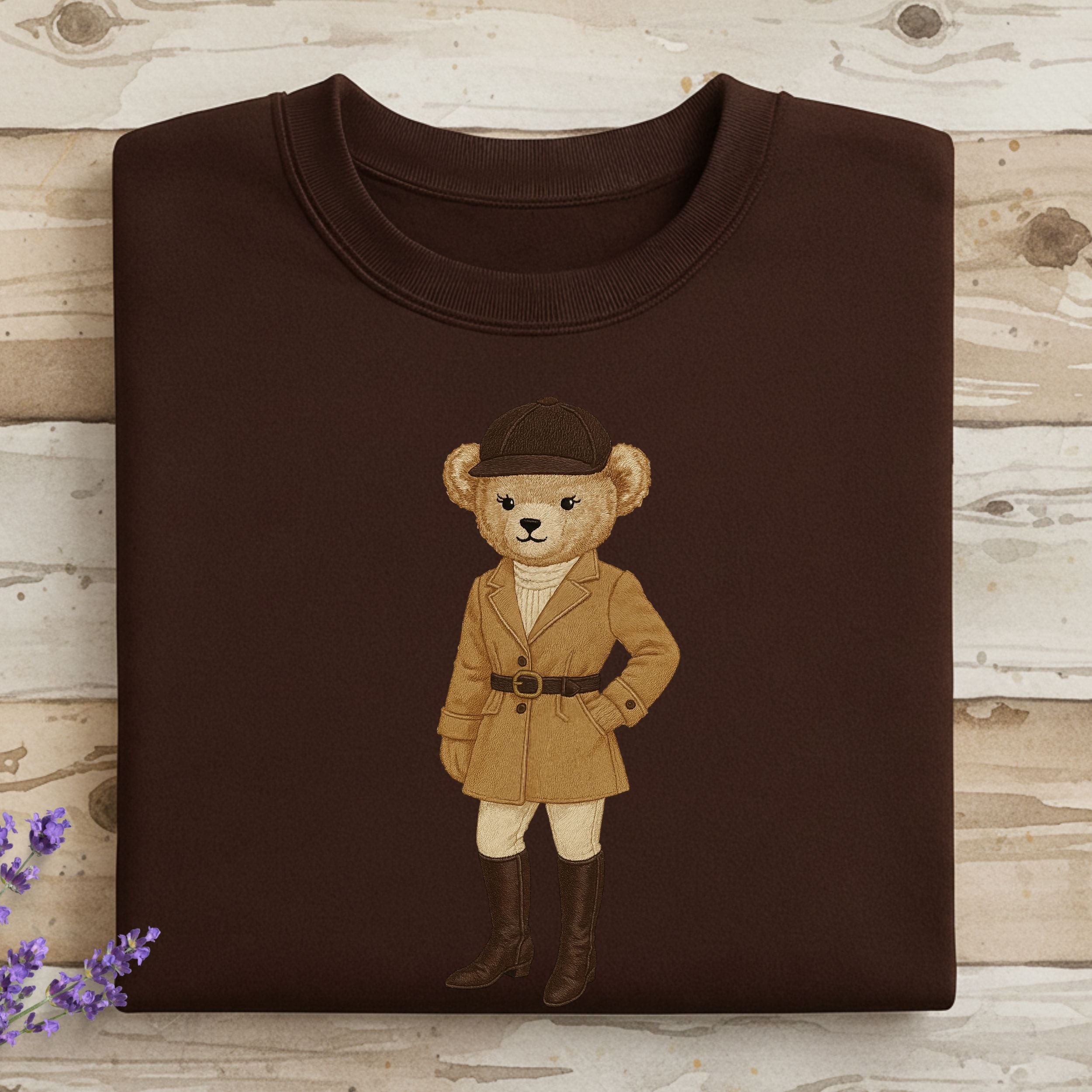 Cute Teddy Bear Pullover with Stylish Outfit Design