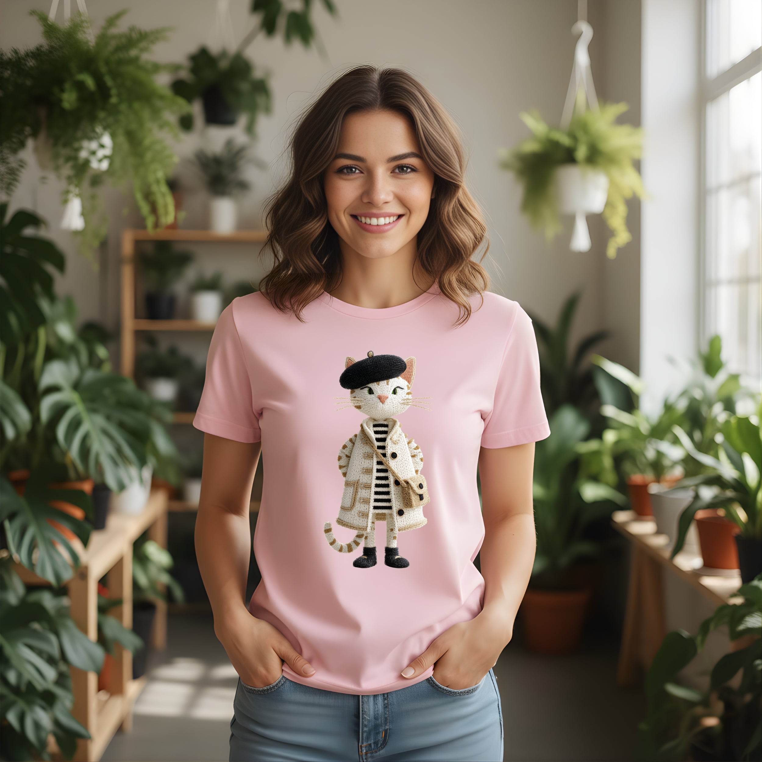 Paris Dame T-Shirt – La Parisienne au Béret