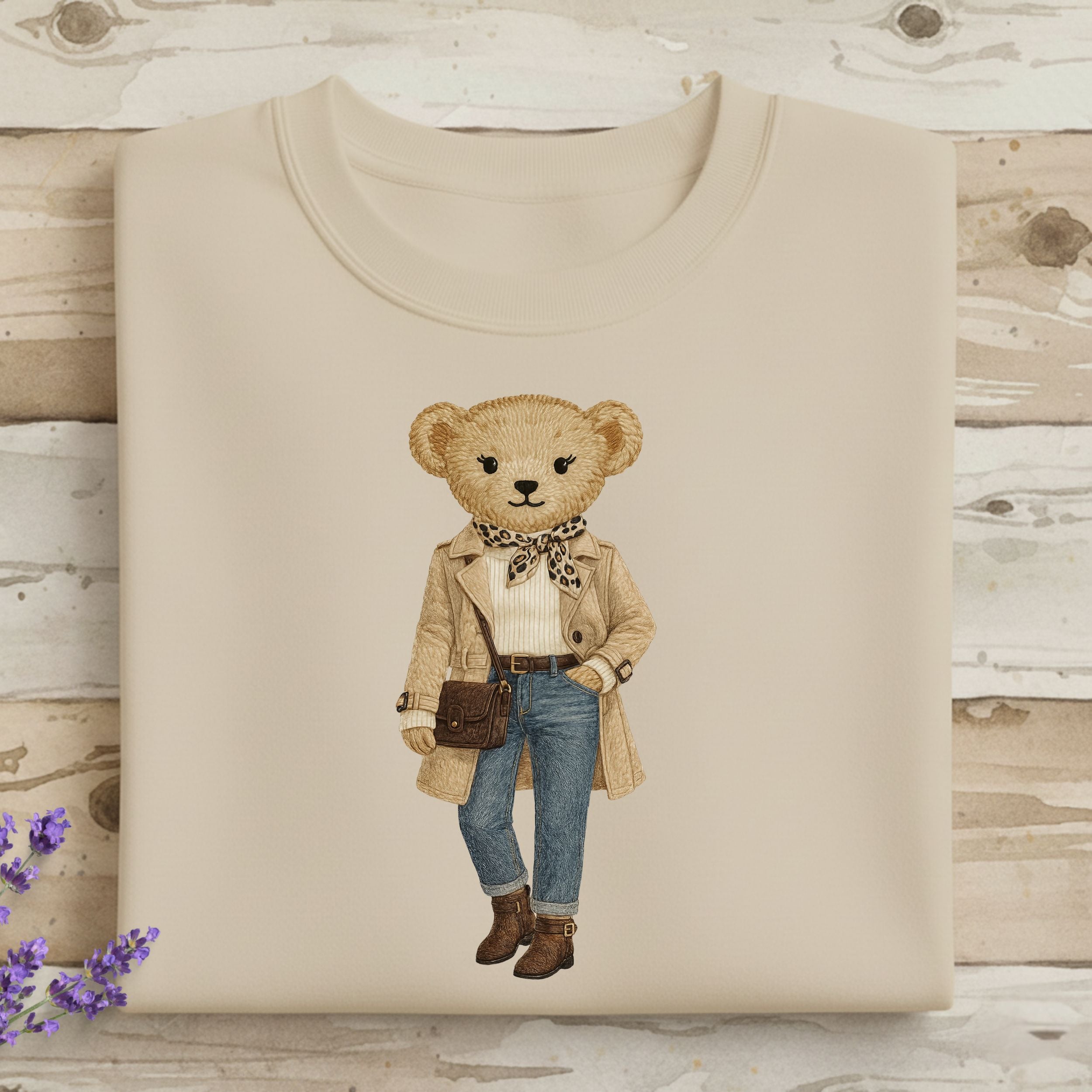 Bear Wearing Fashionable Outfit Sweatshirt Product