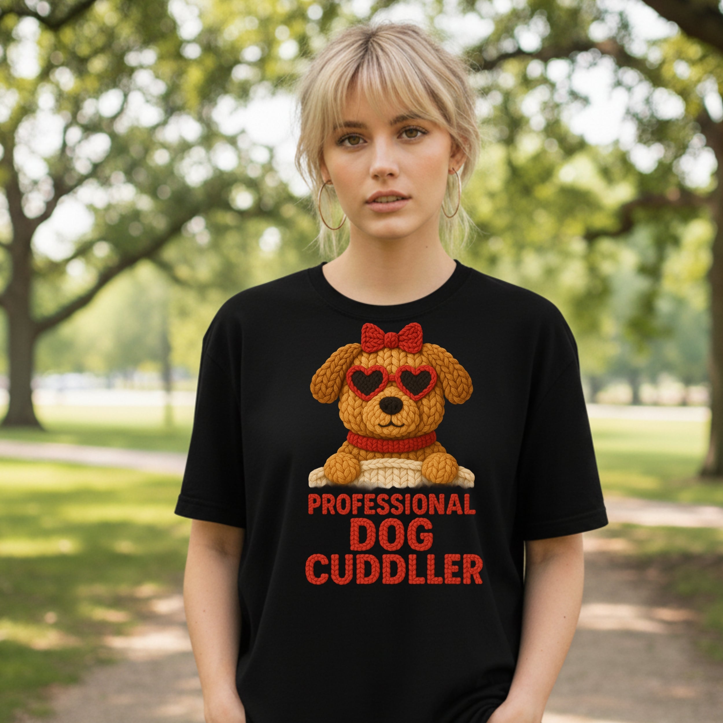 Professional Dog Cuddler Graphic T-Shirt Product