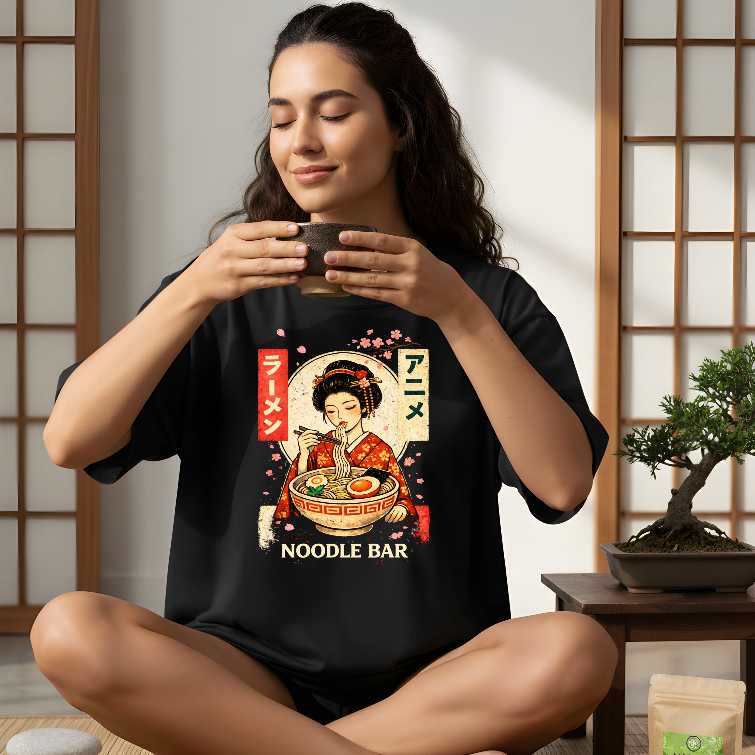 Vintage Japanese Ramen Noodle Bar Graphic T-Shirt