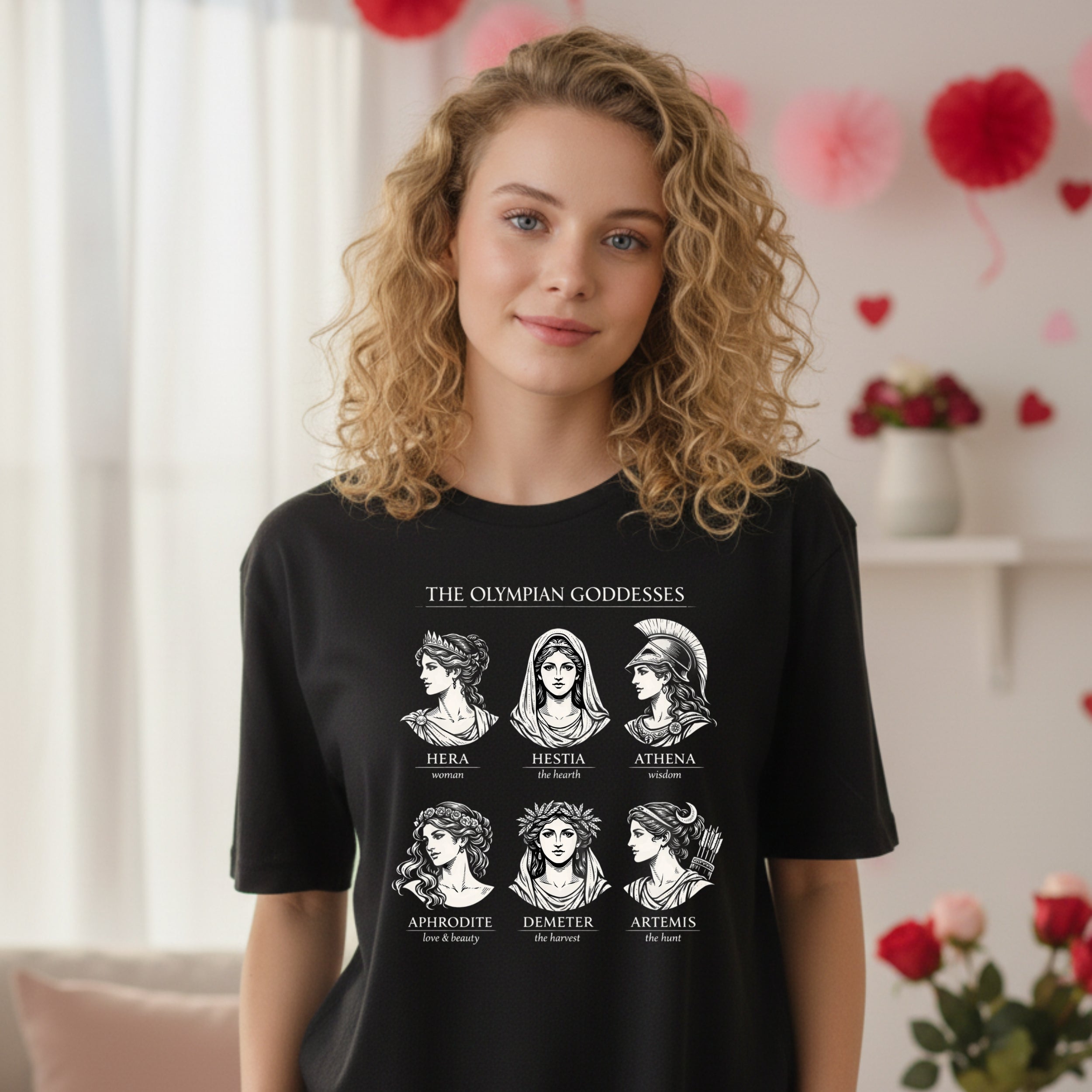 The Olympian Goddesses Mythology Design T-Shirt