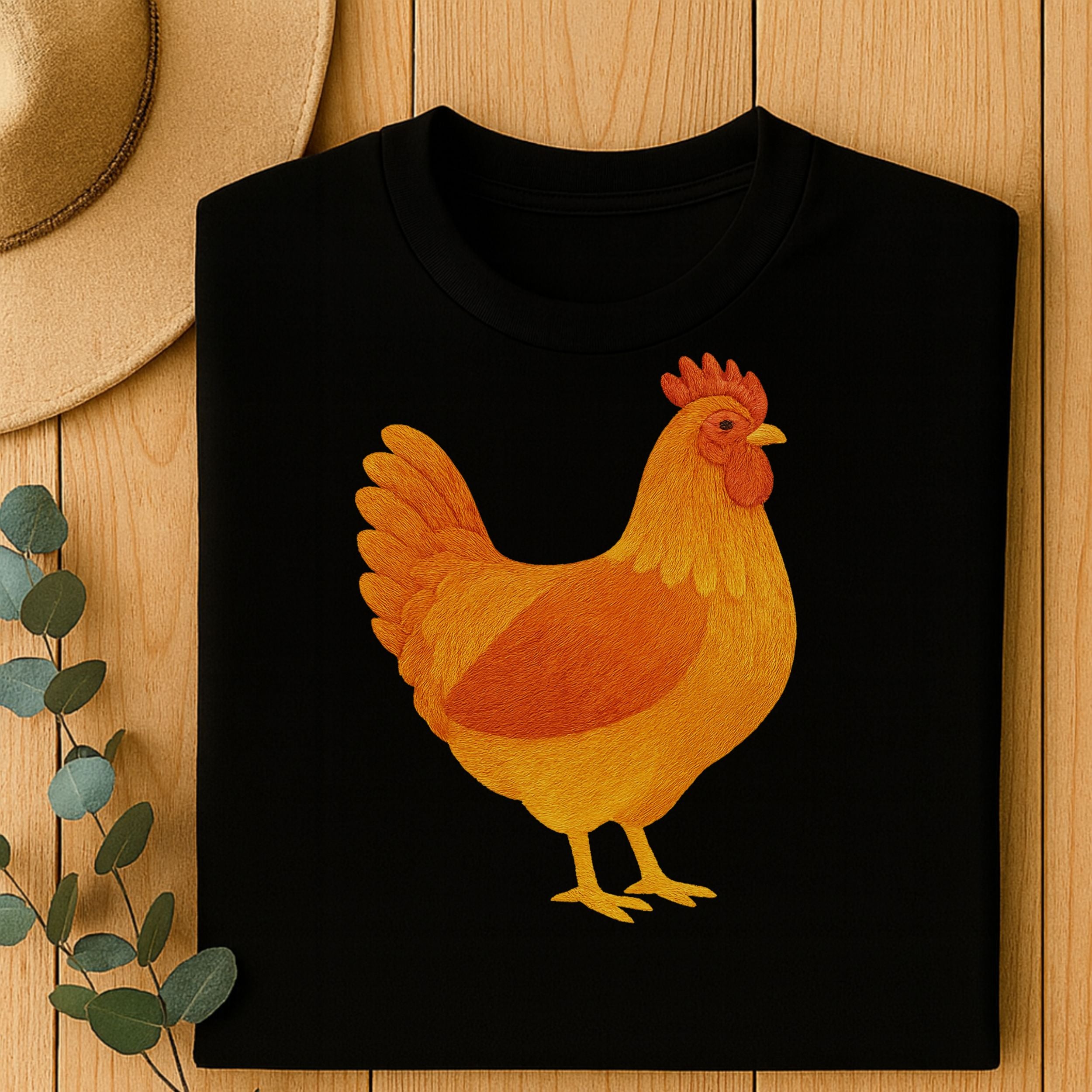 Colorful Chicken Graphic Printed T-Shirt for Men