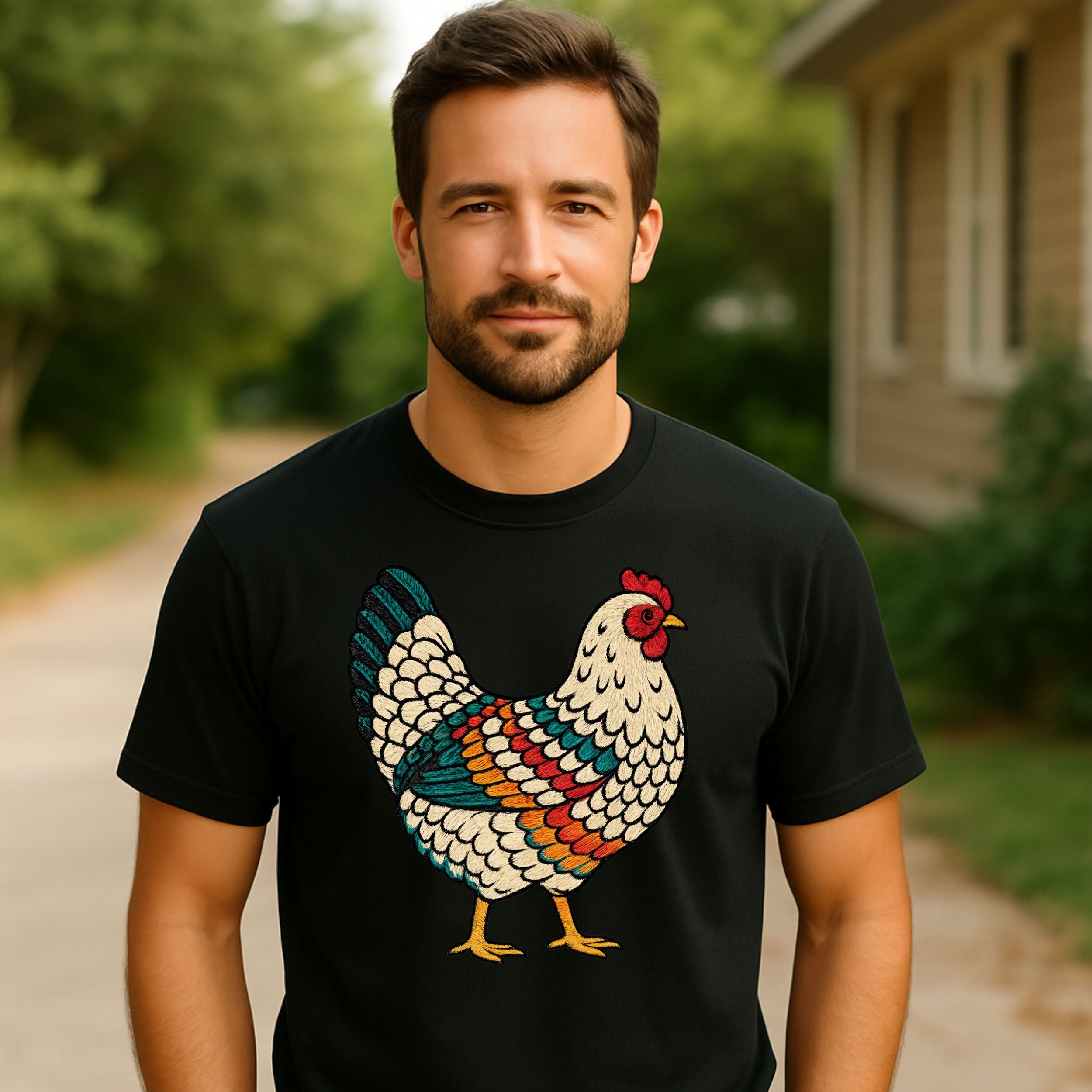 Vibrant Rooster Graphic T-Shirt for Everyday Style