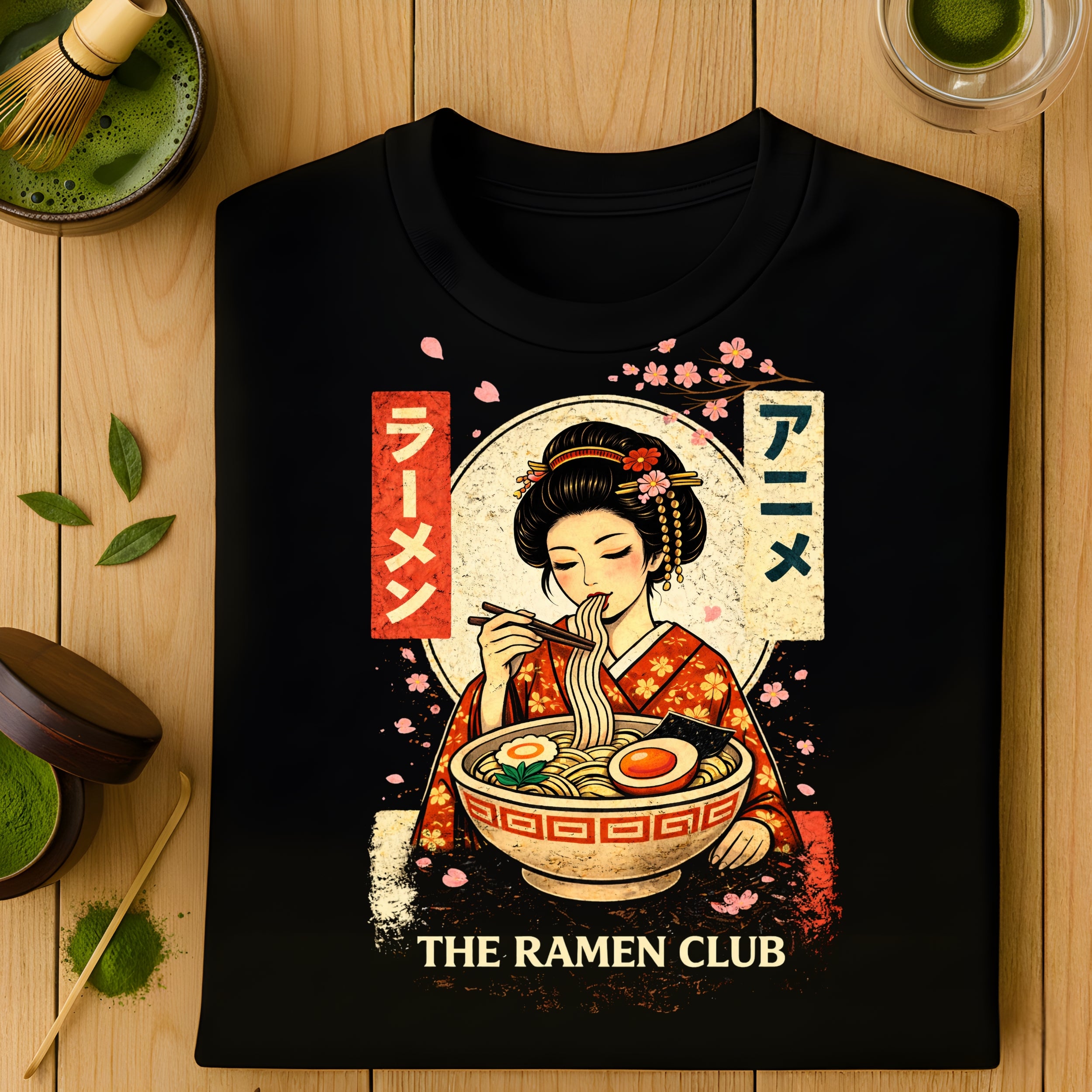 The Ramen Club Geisha Noodles Art Stylish T-shirt