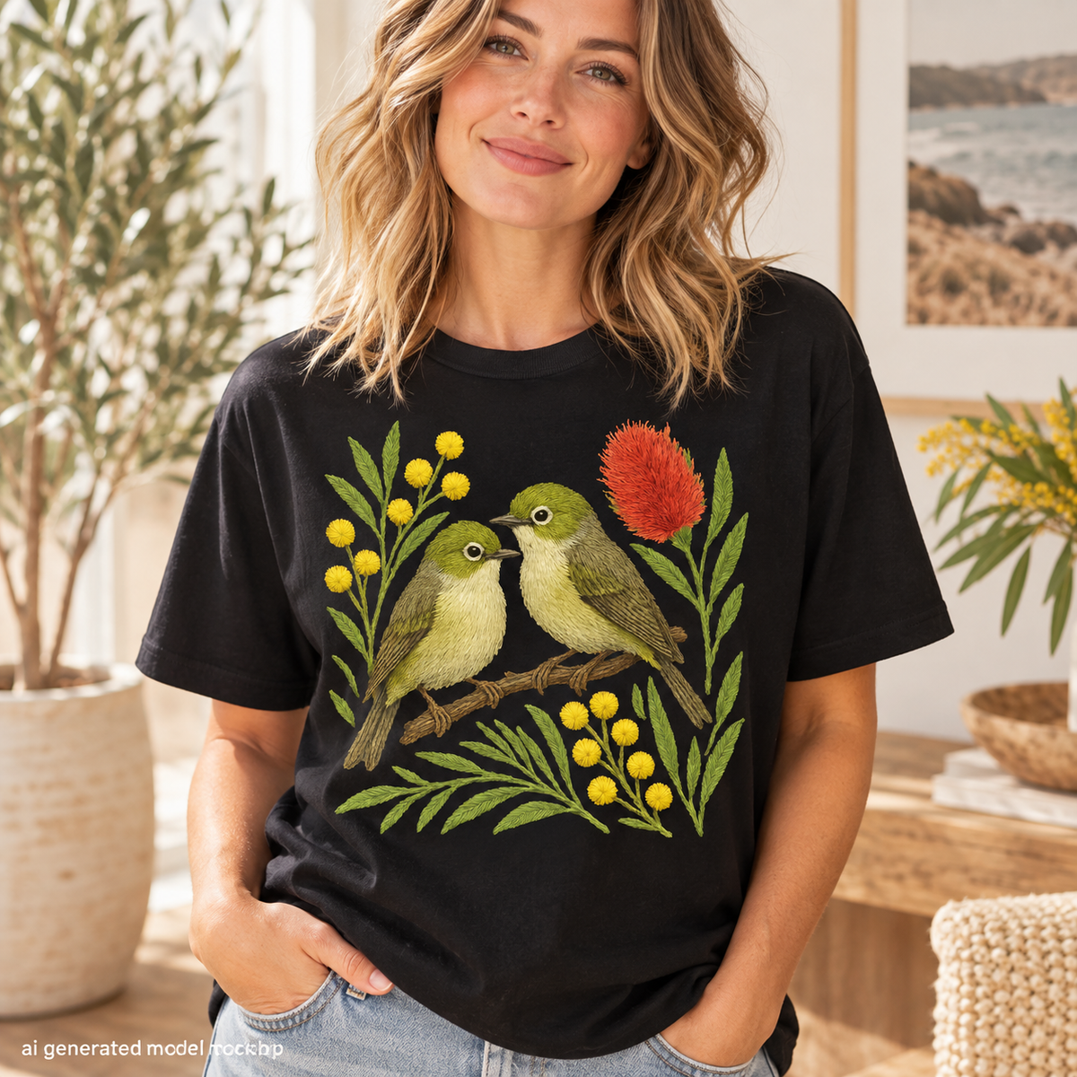 White-Eye T-Shirt – Australian Native Bird Collection