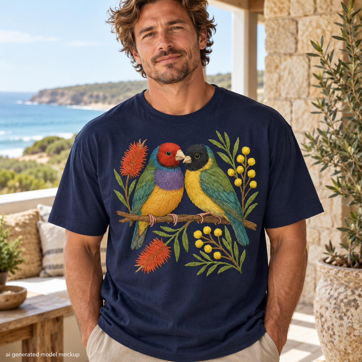 Gouldian Finch T-Shirt – Australian Native Bird Collection