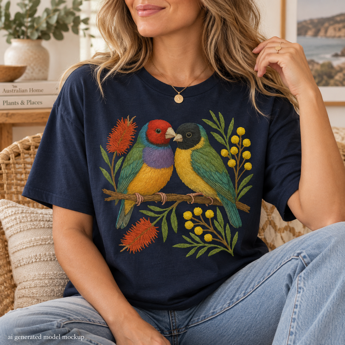 Gouldian Finch T-Shirt – Australian Native Bird Collection