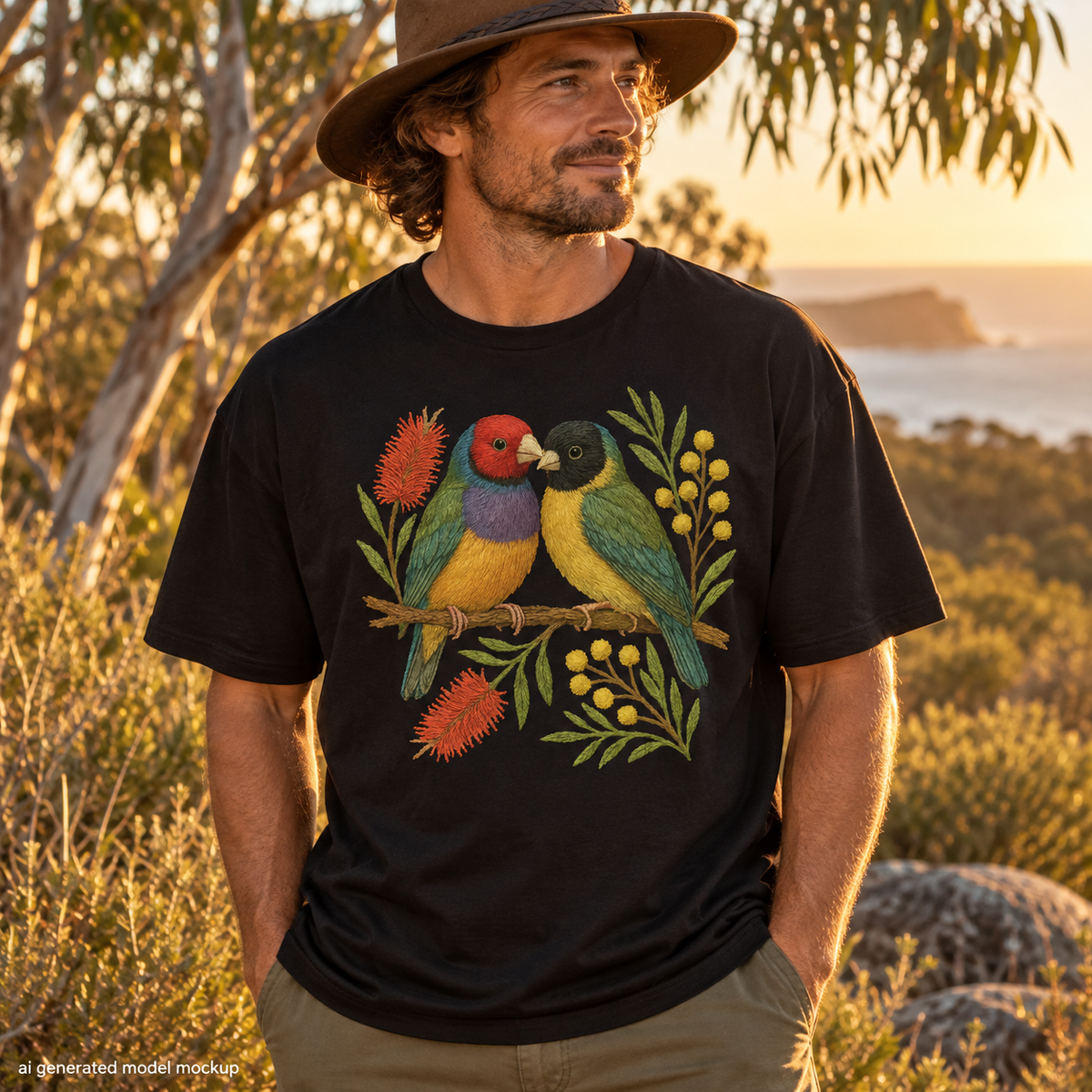 Gouldian Finch T-Shirt – Australian Native Bird Collection