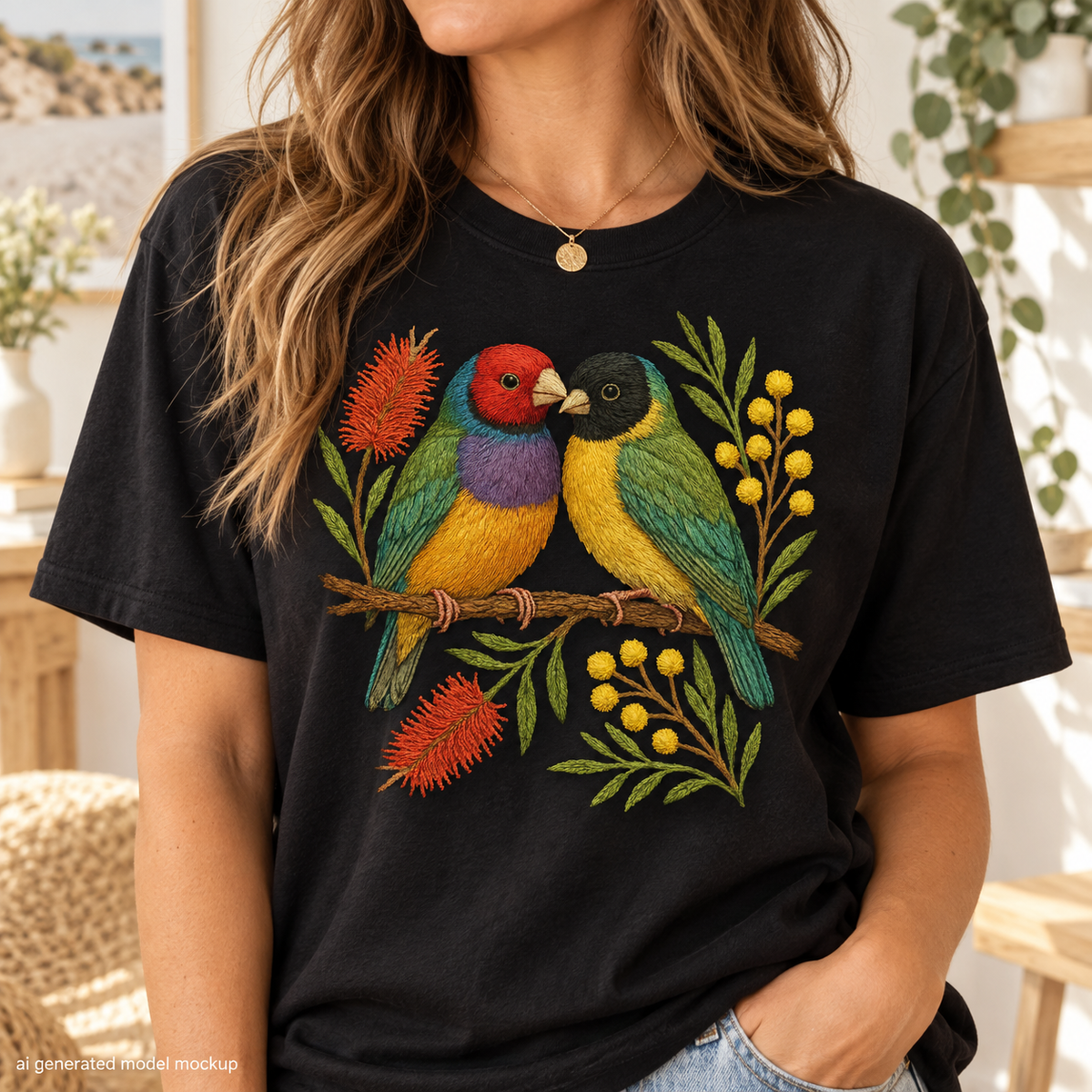 Gouldian Finch T-Shirt – Australian Native Bird Collection