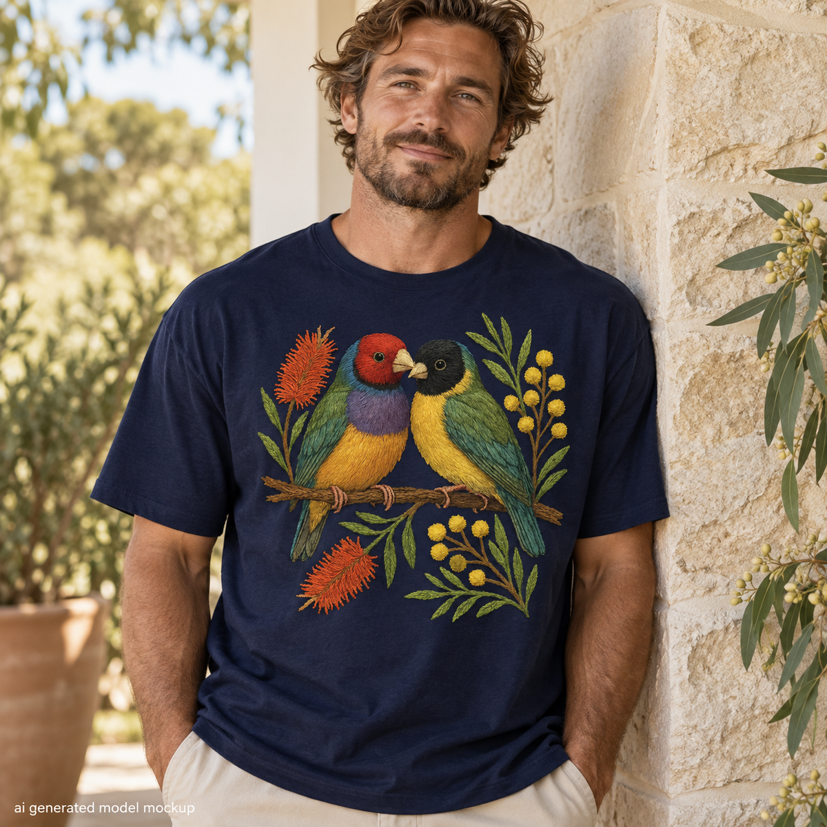 Gouldian Finch T-Shirt – Australian Native Bird Collection