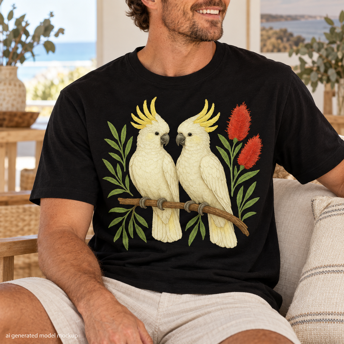 Sulphur-Crested Cockatoo T-Shirt – Australian Native Bird Collection