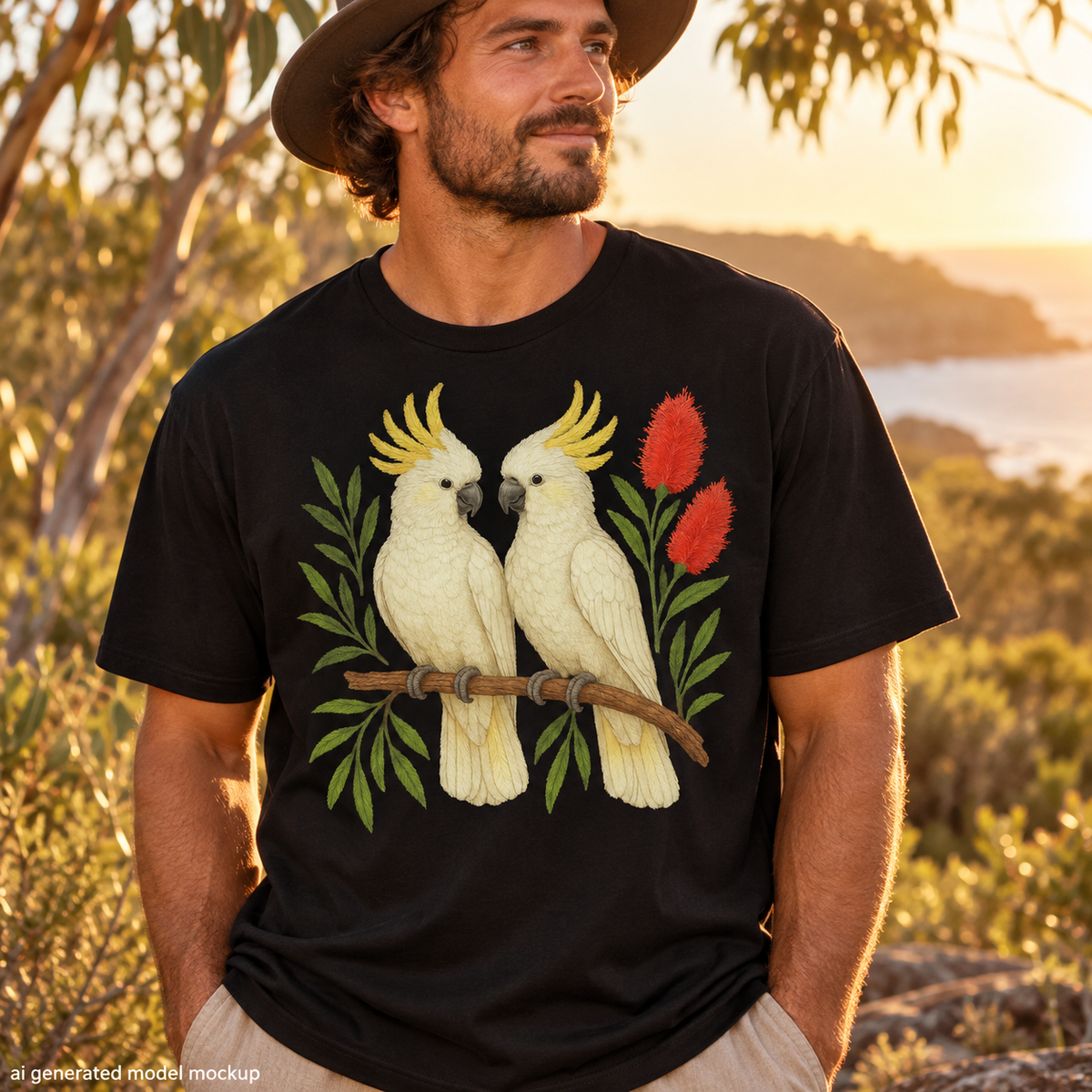 Sulphur-Crested Cockatoo T-Shirt – Australian Native Bird Collection