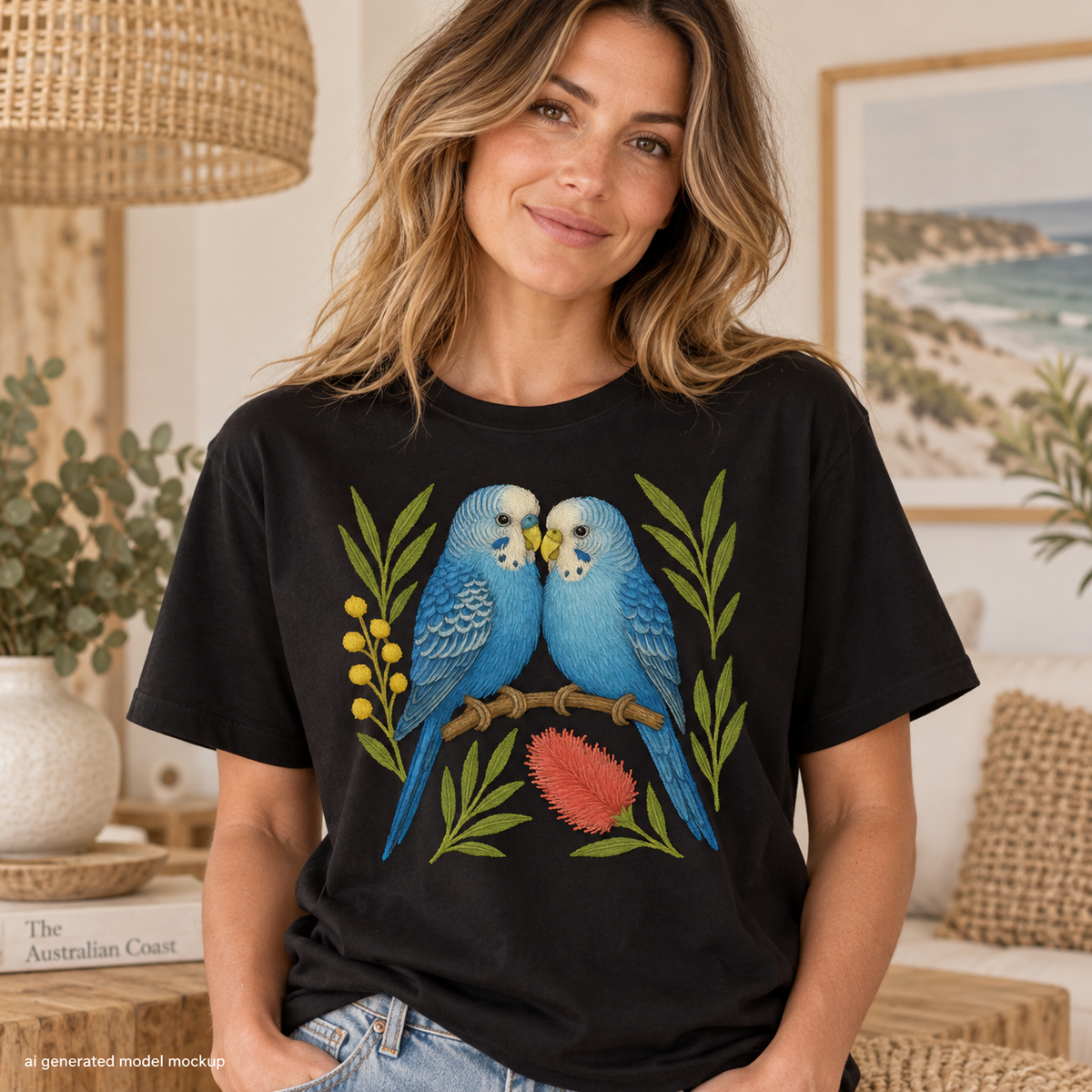 Budgerigar T-Shirt – Australian Native Bird Collection