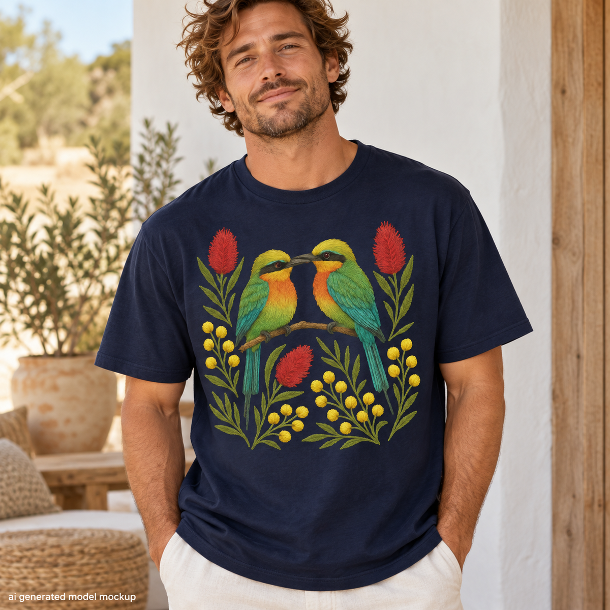 Rainbow Bee-Eater T-Shirt – Australian Native Bird Collection