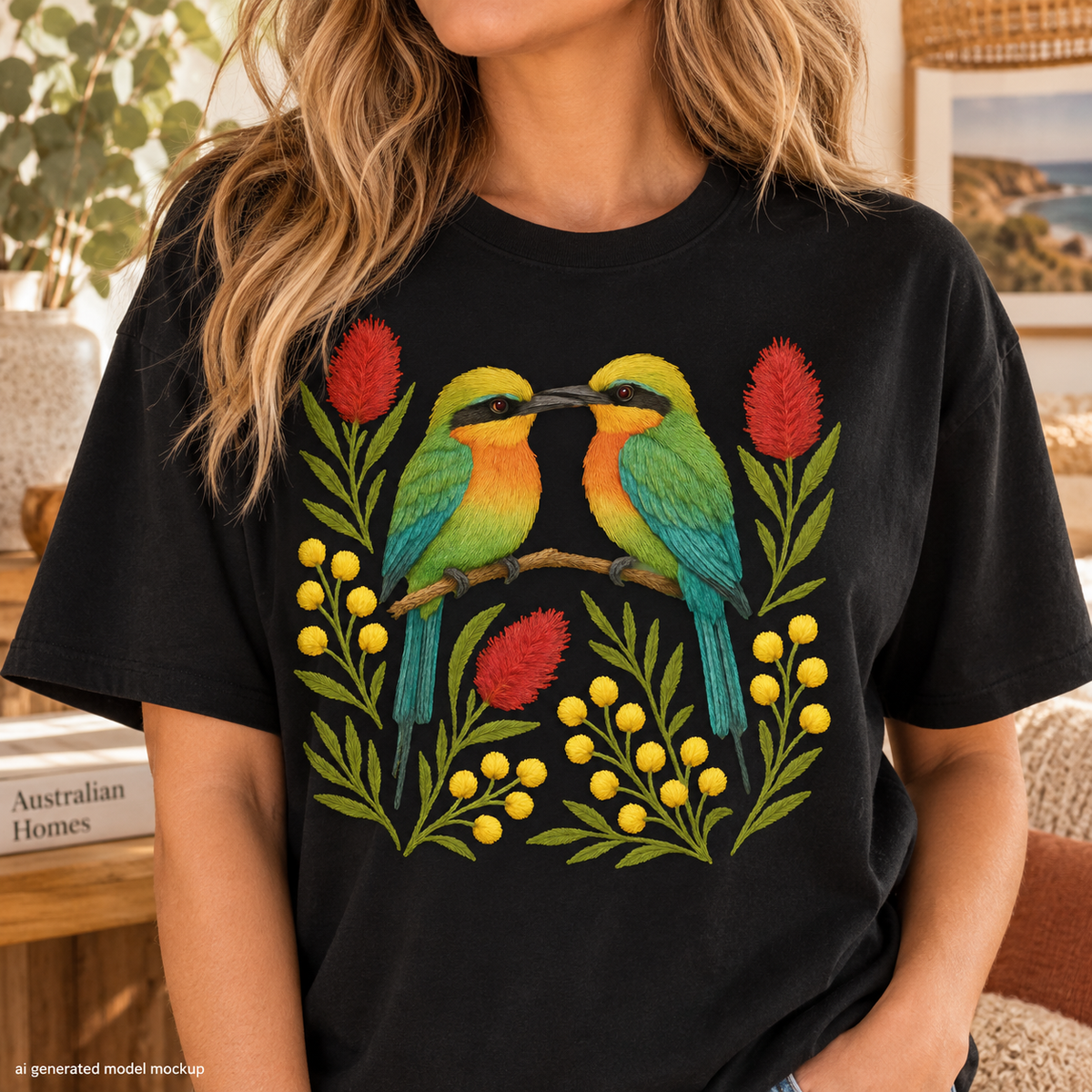 Rainbow Bee-Eater T-Shirt – Australian Native Bird Collection