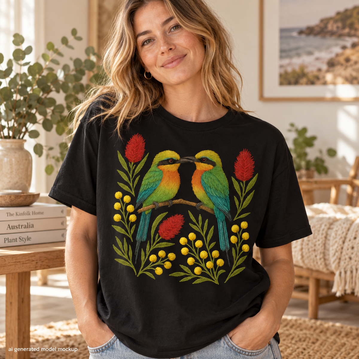 Rainbow Bee-Eater T-Shirt – Australian Native Bird Collection