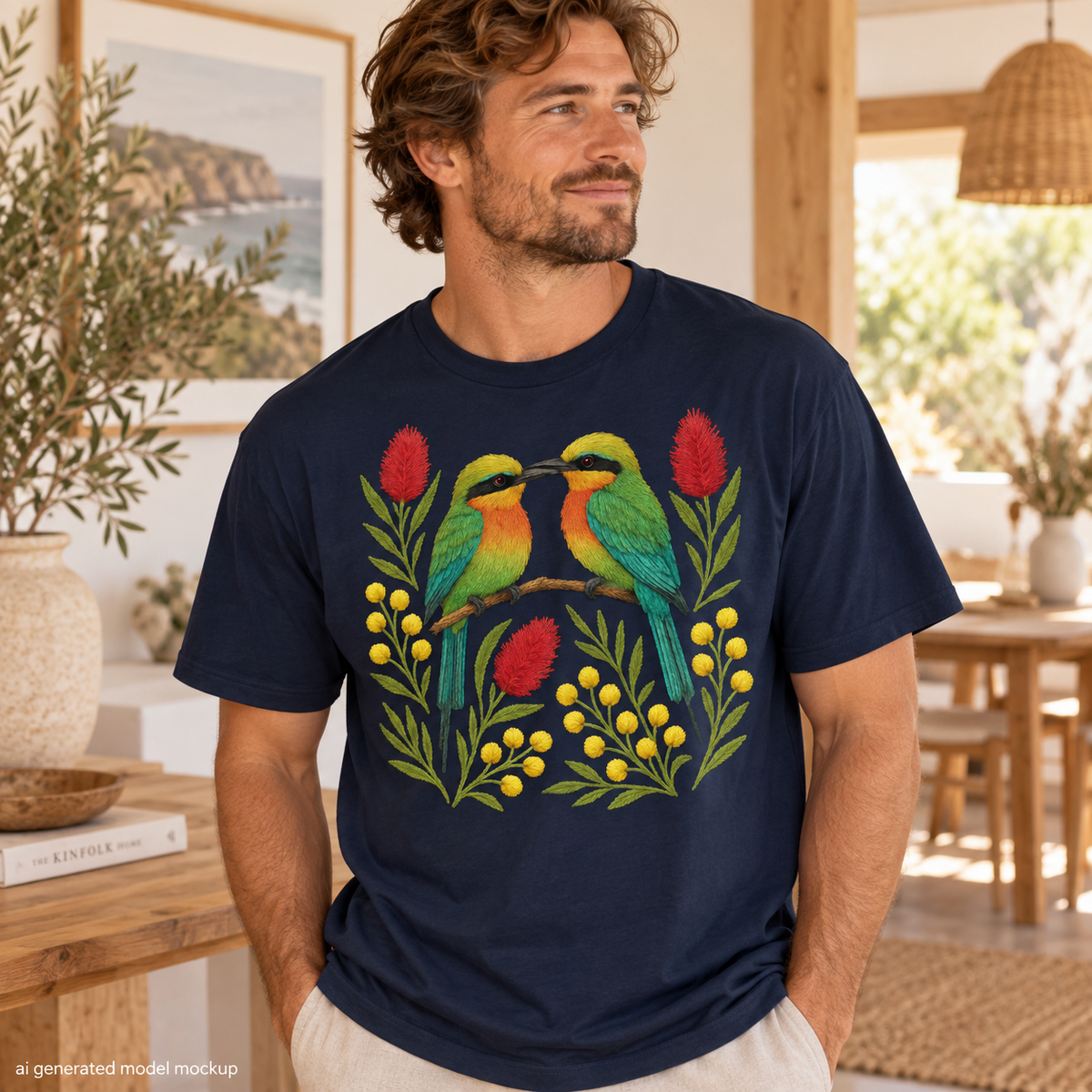 Rainbow Bee-Eater T-Shirt – Australian Native Bird Collection