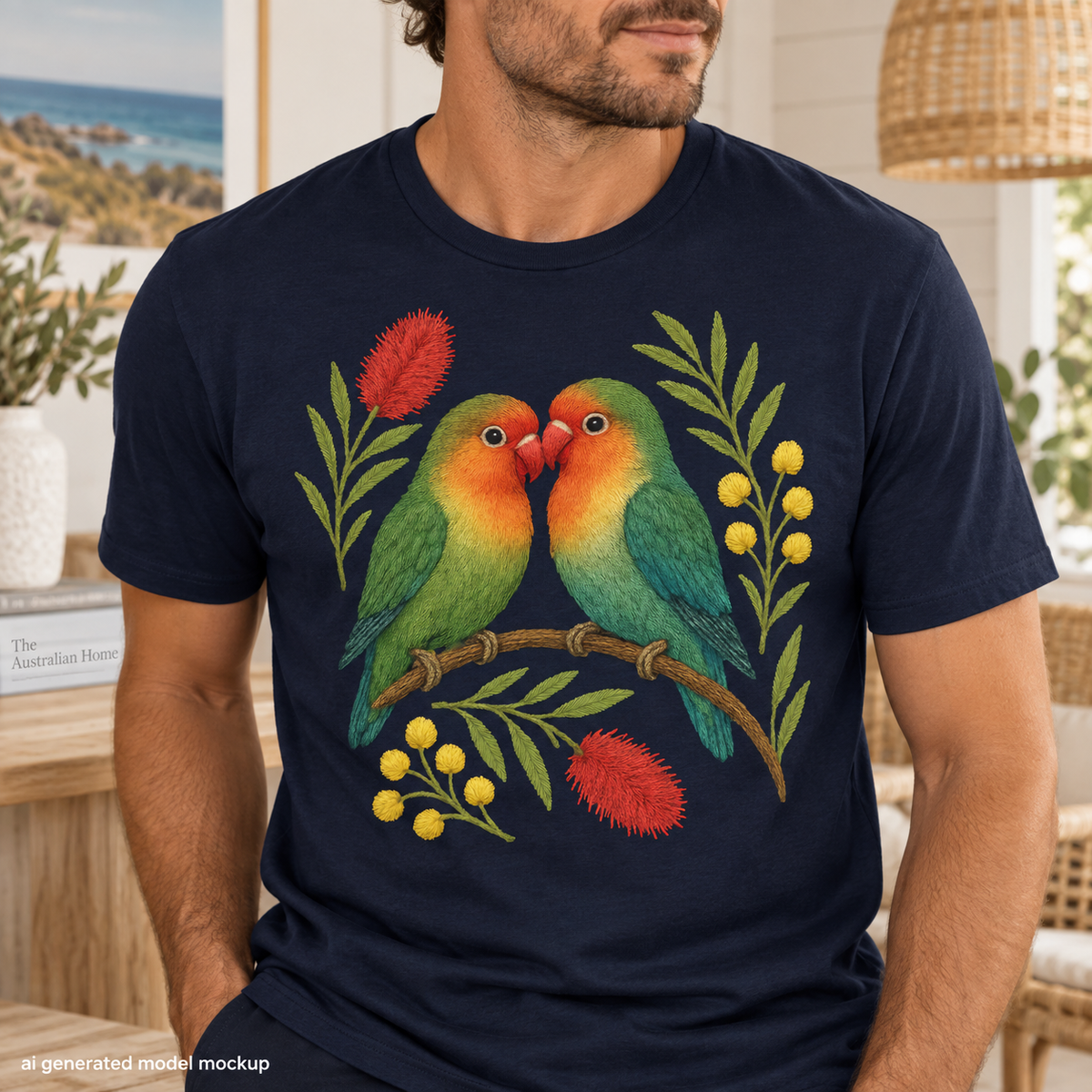 Lovebirds T-Shirt – Australian Native Bird Collection