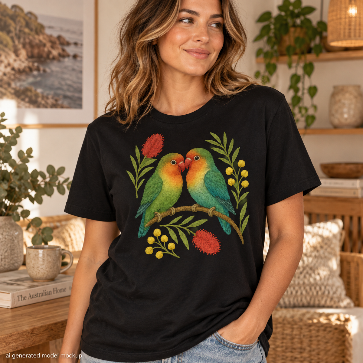 Lovebirds T-Shirt – Australian Native Bird Collection